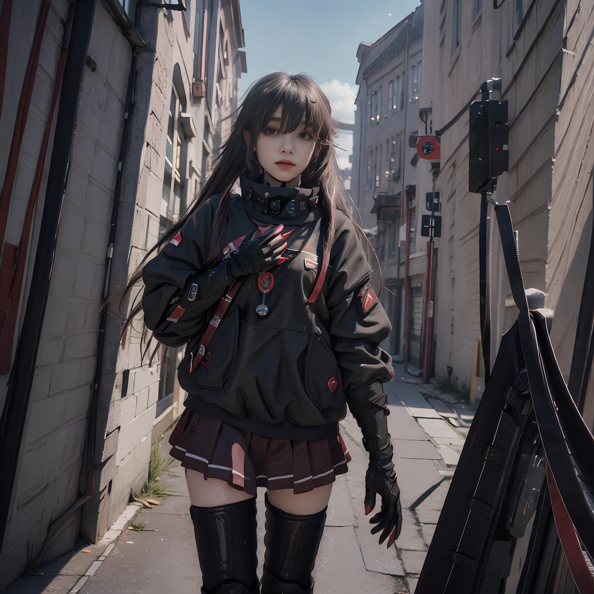 Film texture, (masterpiece, best quality, official art, extremely detailed CG Unity 8k wallpaper: 1.8), miniskirt
