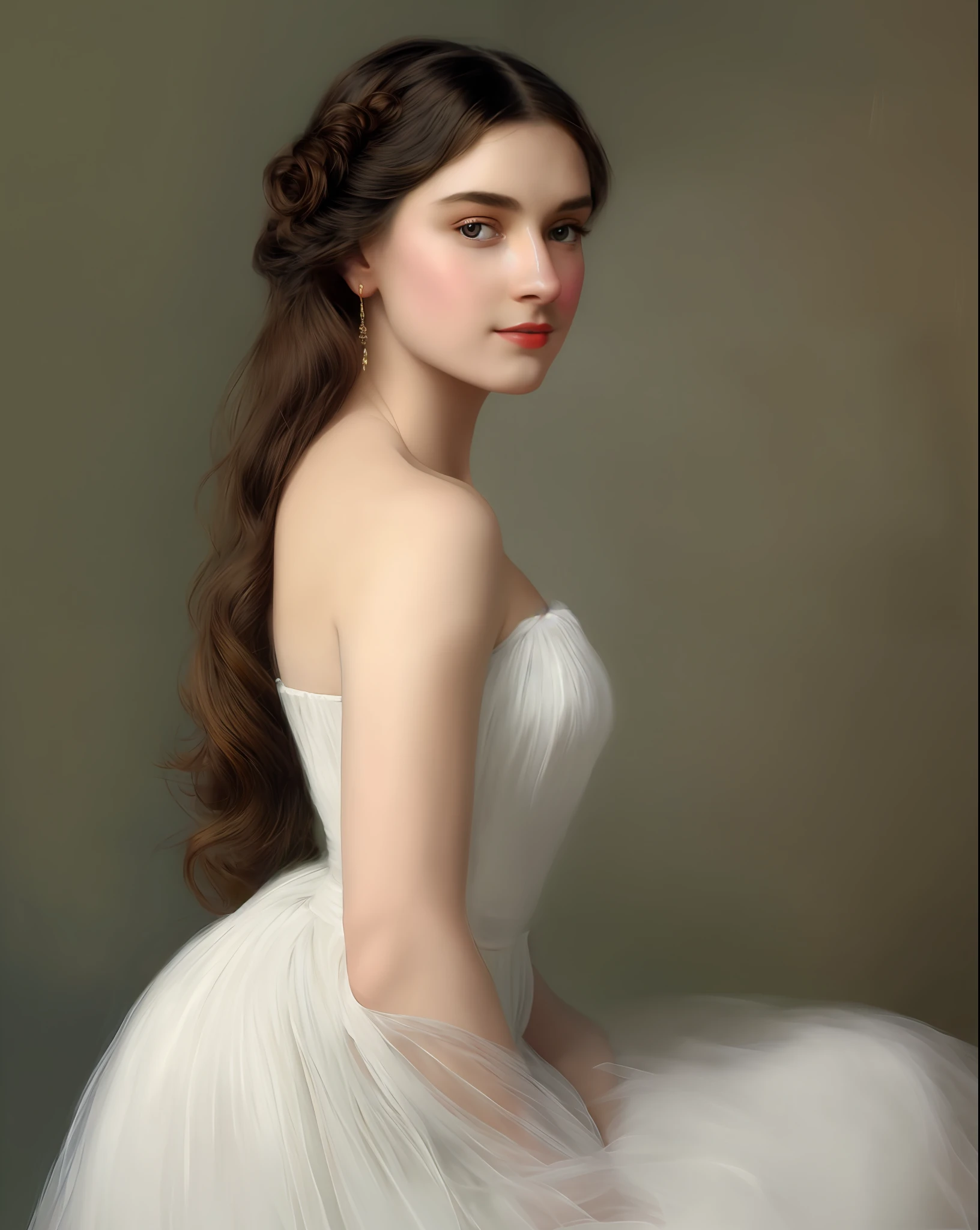 A painting by Albert Lynch, Nguyen Jia, Gaston Busier, Alexander Cabanel, Daniel Gerhardz, Jules Bastian-Lepage, Pierre Auguste Kotter, Sophie Anderson, Jeremy Lipkin, Thomas Lawrence, Bouguereau, Carl Van Luh, Jules Joseph Lefebvre, Roberto Ferry, "aesthetically pleasing", delicate, polished, delicate, tasteful, harmonious, well-proportioned, The shape is reasonable, neatly arranged, smooth, and well-proportioned