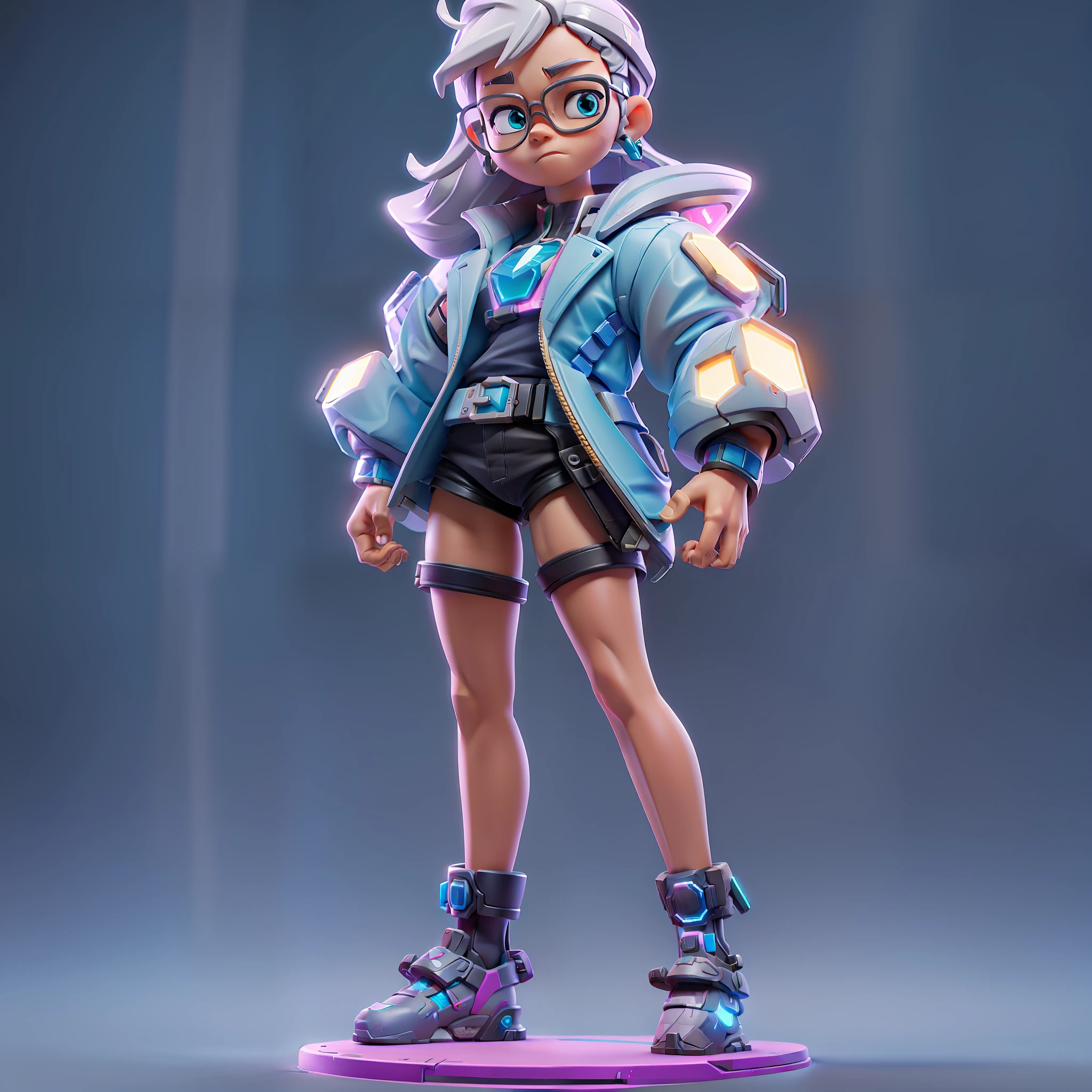 Tech-style base, blindbox, cyberpunk, figure base