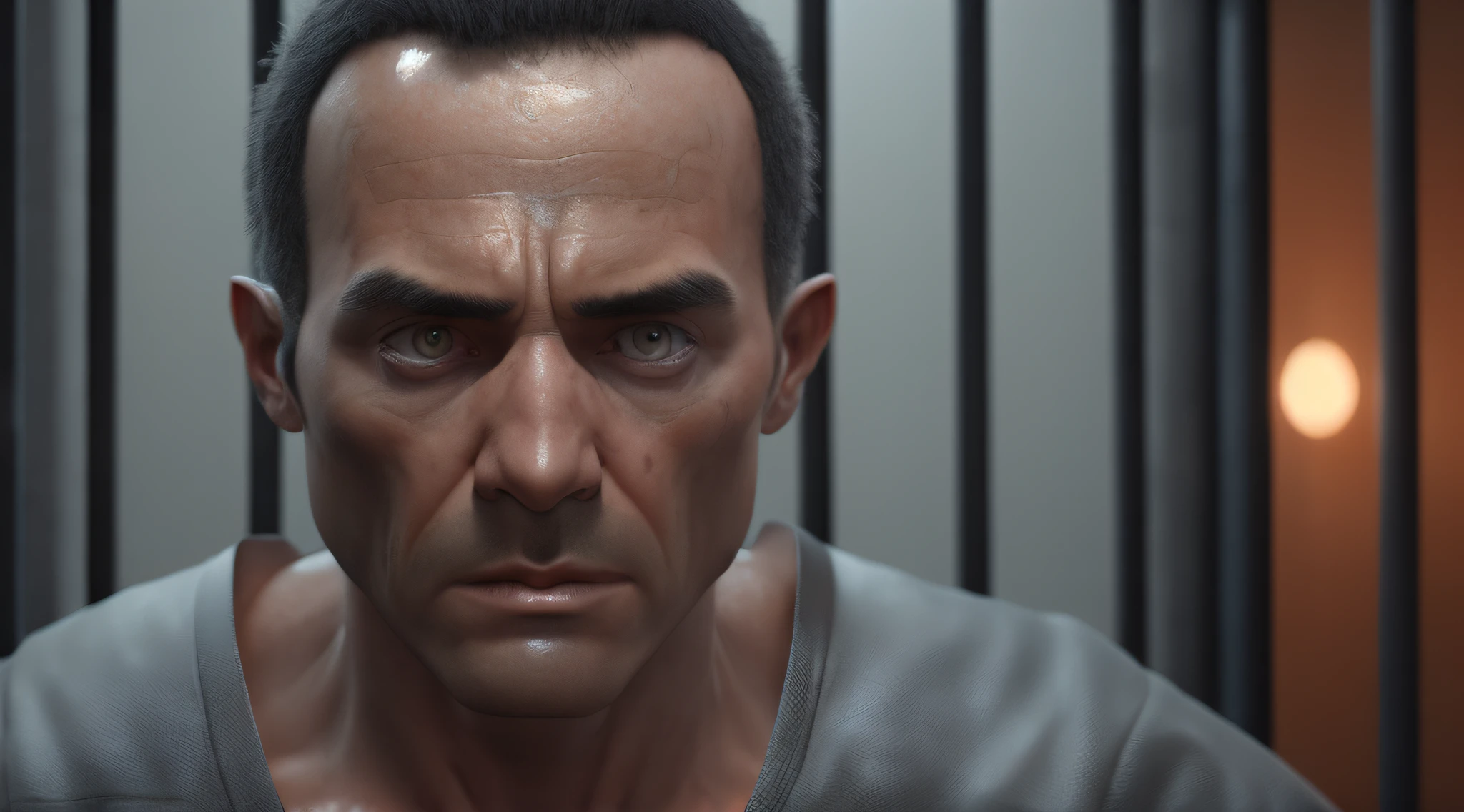Hyper-detailed prisoner, cinematic 8K