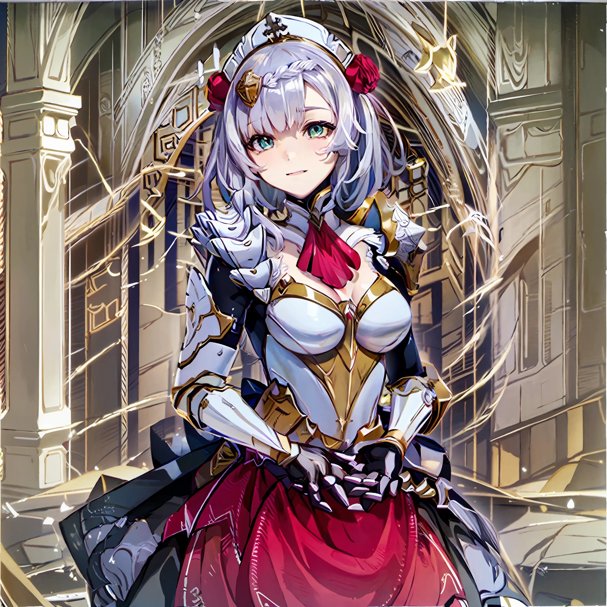 (maid, armor),(masterpiece, super detail, high quality, best quality, 1080p)