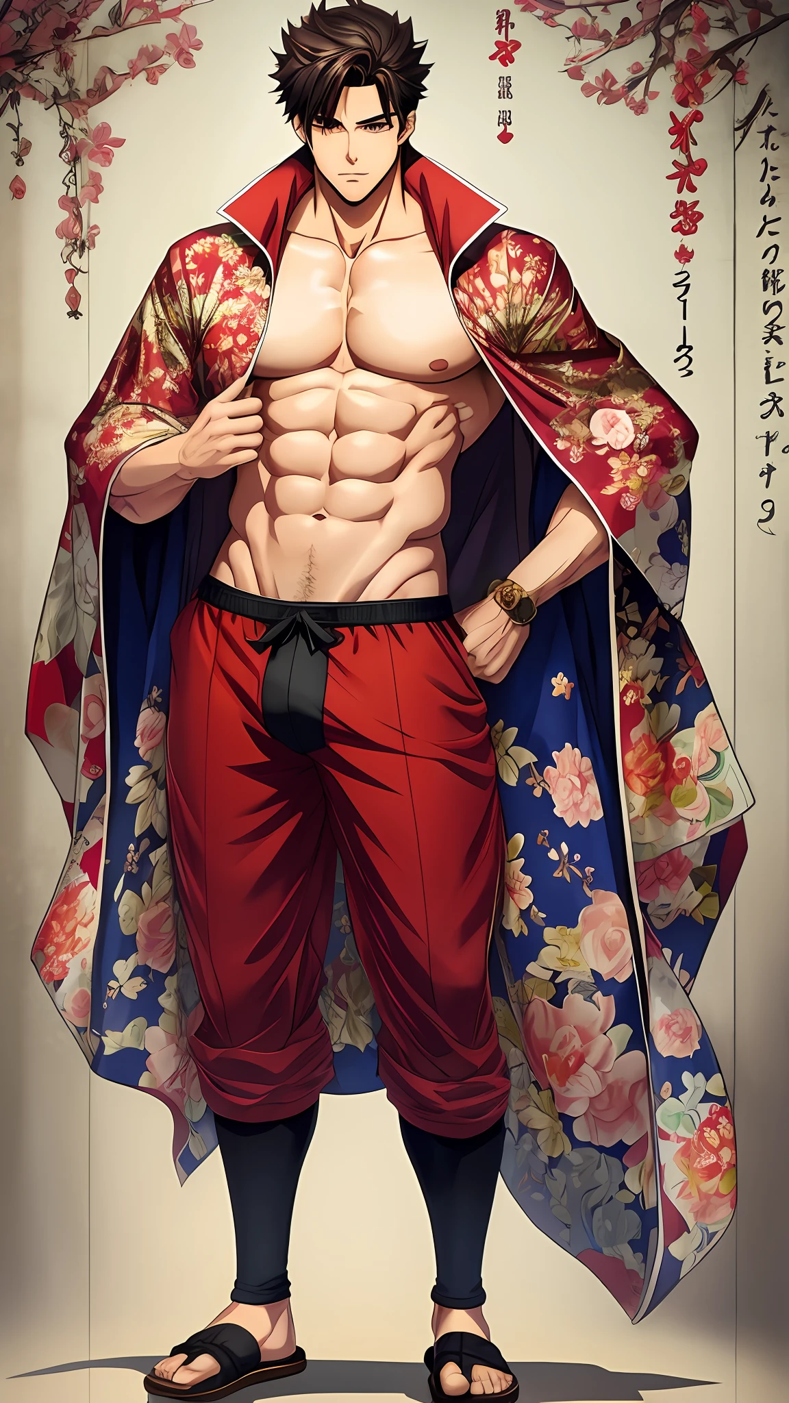 from down to up,a handsome man in underwear,handsome,beautiful eyes,full body,in the style of romantic manga,Japan anime styles --auto --s2