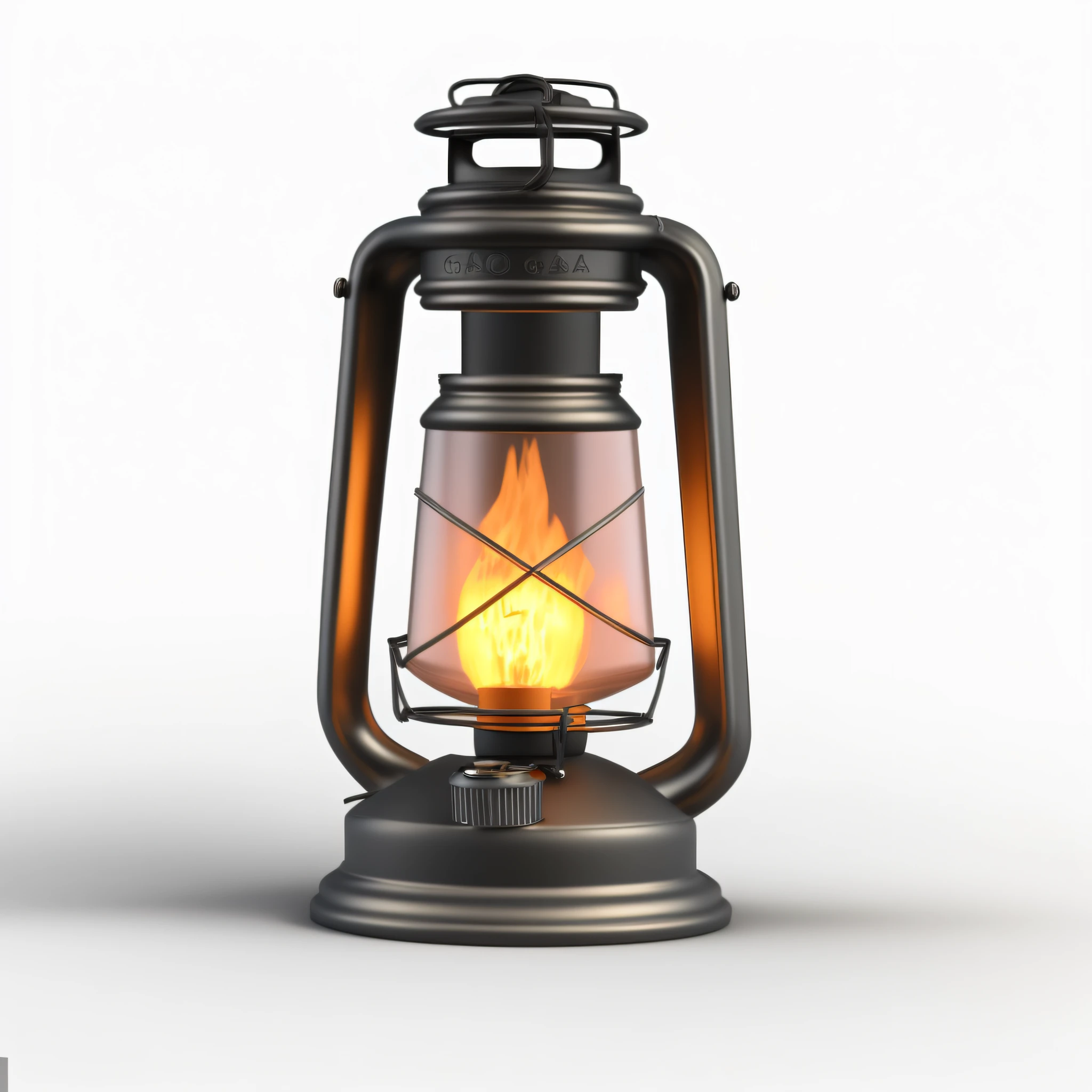 gas lantern 3d, 3d render, ultra realistic, top viewer, white background --auto --s2