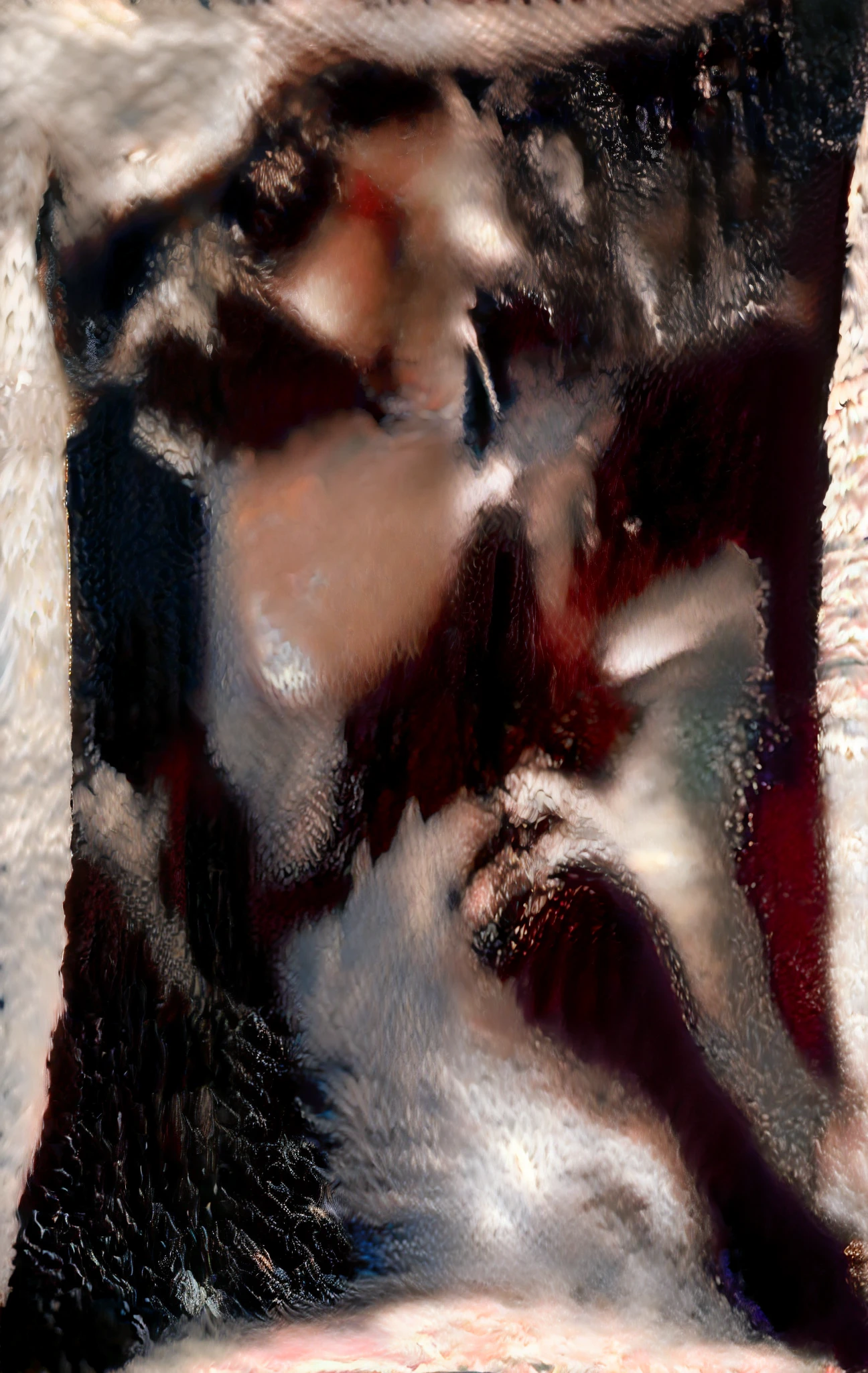 The fabric on the body blurs, revealing its graceful body