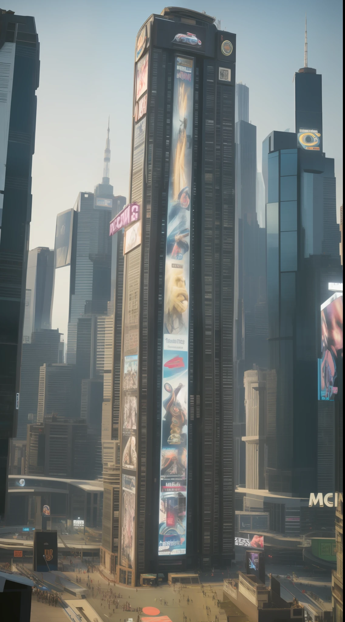 Advertising tower with Freestyle Rap Hip Hop event advertising