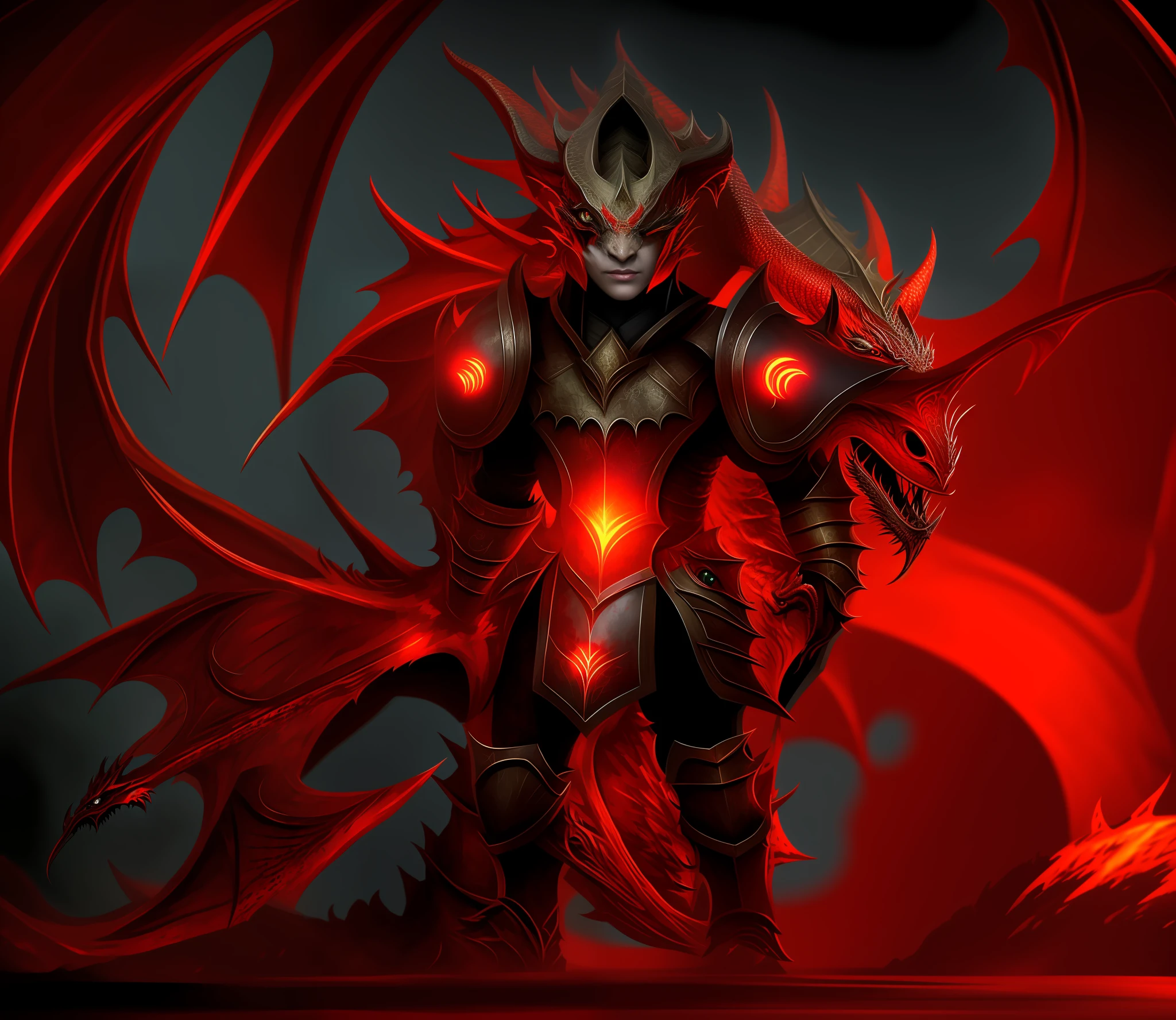 Face of a red dragon