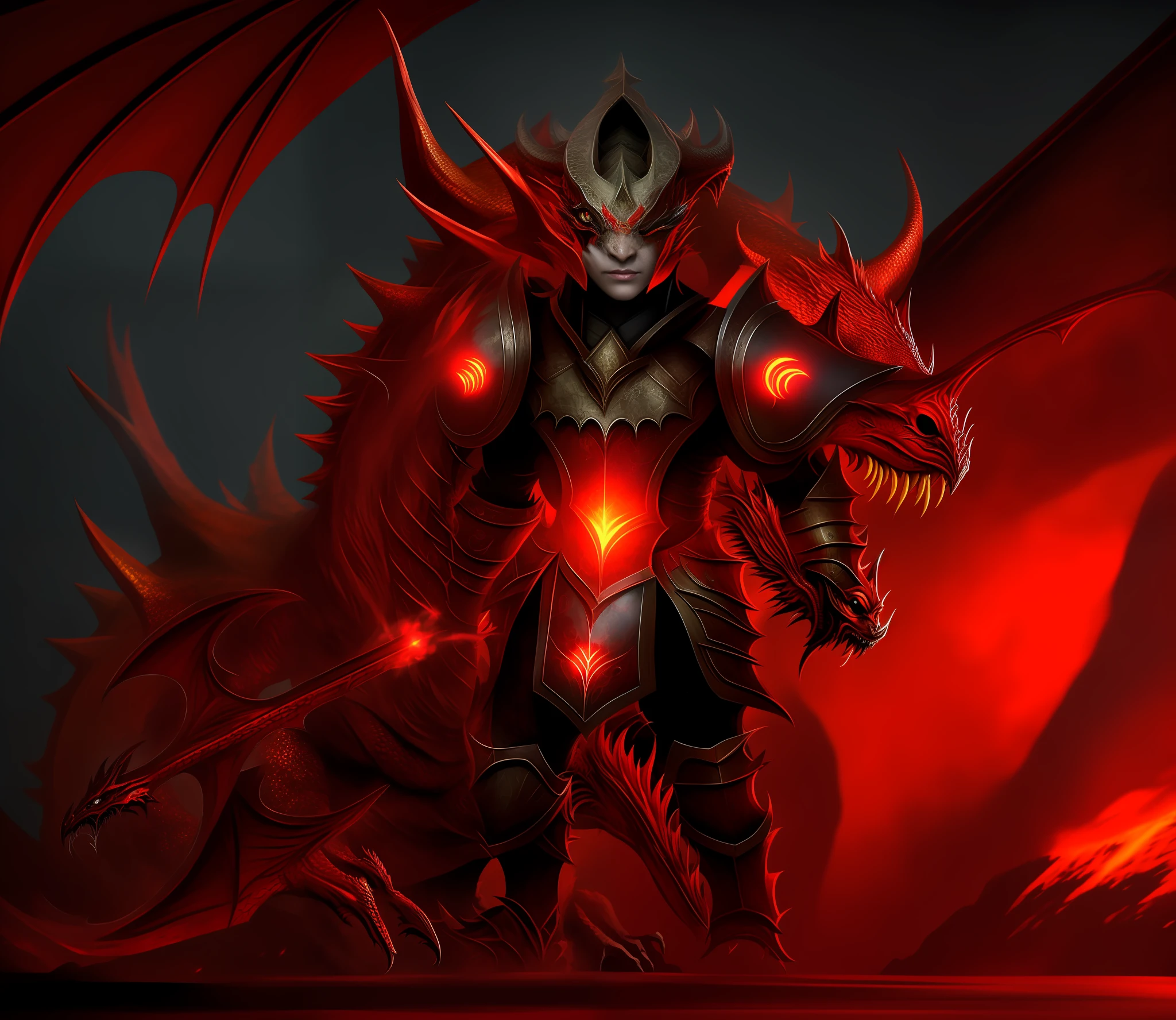 Face of a red dragon