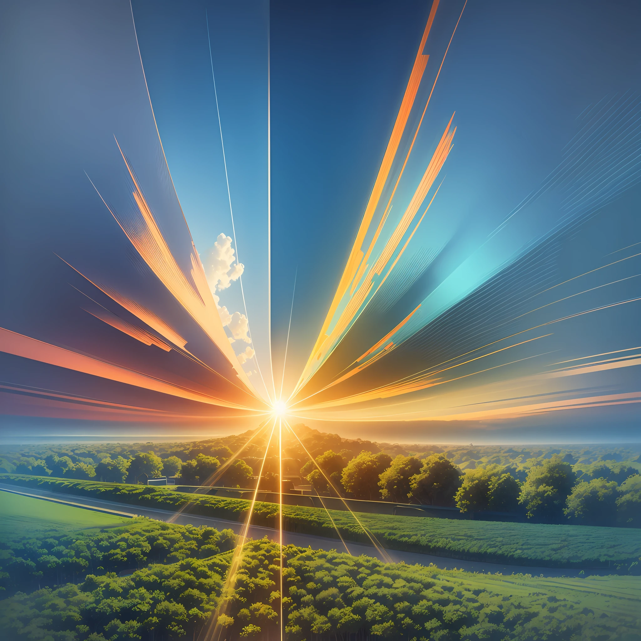 Realistic background, color blue, color orange, color green, color red, beautiful rays, many details, HDR --auto --s2