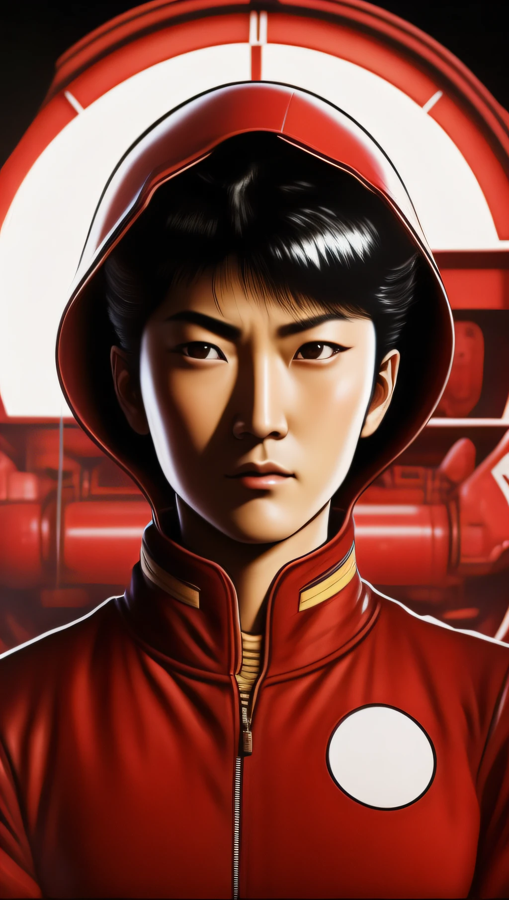 kaneda, akira:0.8, close-up, dark background:0.9)