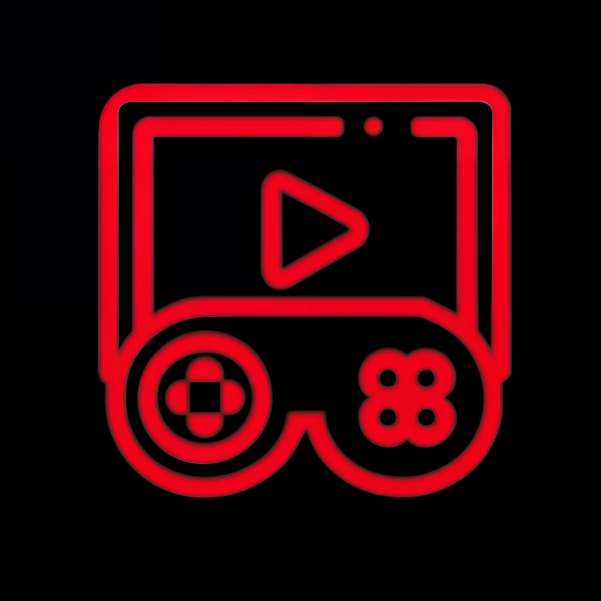 a close up of a video game controller with a red glow, video game icon, game icon, video game item, dark video game icon design, video - game, game icon stylized, video game, videogame inspired, video game icon design, videogame style, video game style, video game control, videogame, plays videogames, 3 d icon for mobile game --auto --s2