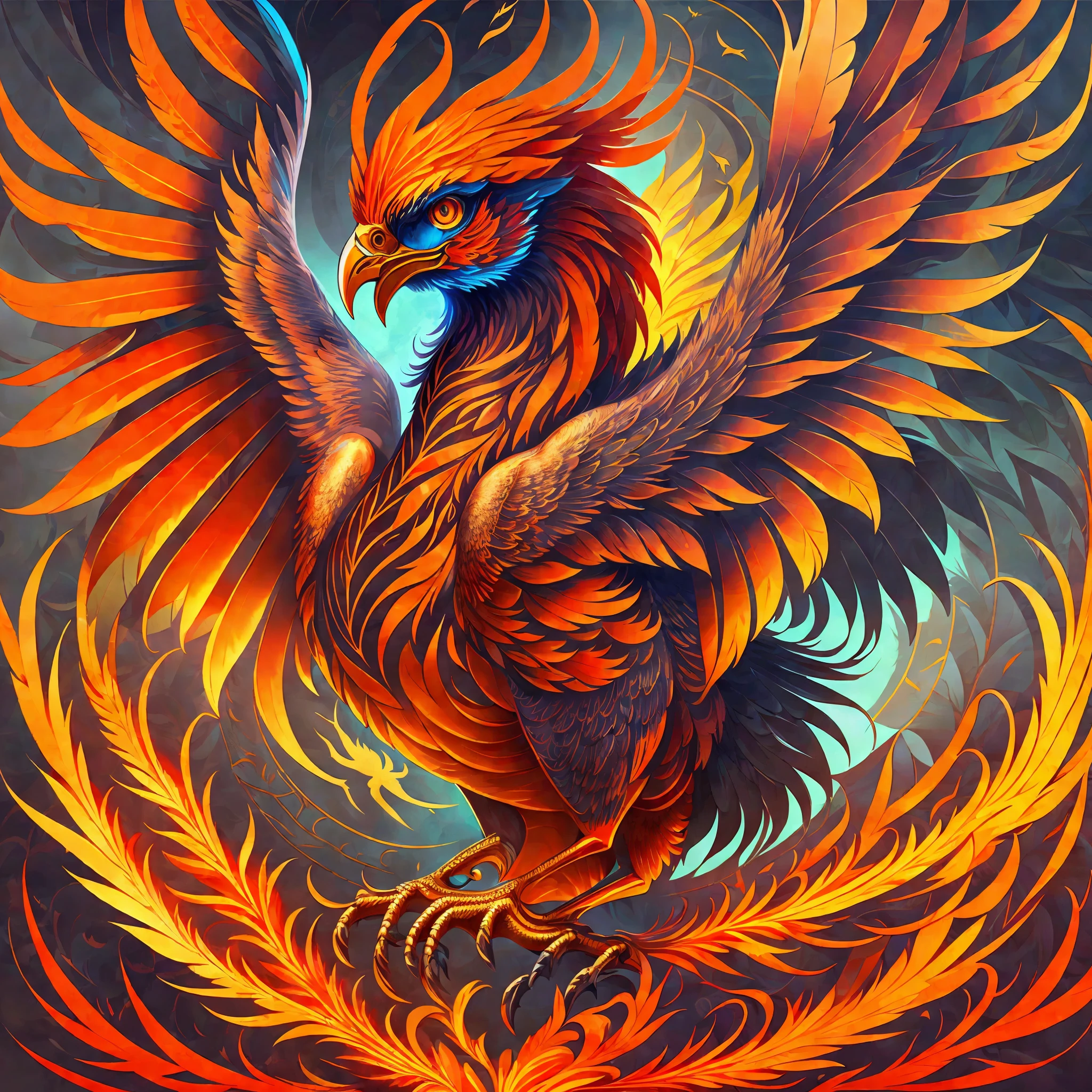 The logo is composed of a stylized phoenix in bright and vibrant colors, representing renewal and personal growth. The phoenix is depicted in an elegant, stylized shape, with broad wings and majestic tail. Their feathers are illustrated in shades of orange, red and gold, symbolizing the flame of rebirth.

Just below the phoenix is the name "Jean Dias" written in a modern and elegant font. The word "Jean" is positioned on the left, with bold lettering, while "Days" is on the right, in a thinner font. Both names are in a neutral color, such as black or dark gray, to ensure they stand out without taking the focus off the phoenix.

The combination of the phoenix symbol and the name "Jean Dias Human Development" conveys the idea of rebirth, overcoming and personal development. The phoenix, a legendary bird that is reborn from the ashes, symbolizes transformation and resilience. The name "Jean Dias Human Development" indicates the purpose of the brand, related to personal growth and support in human development. --auto --s2