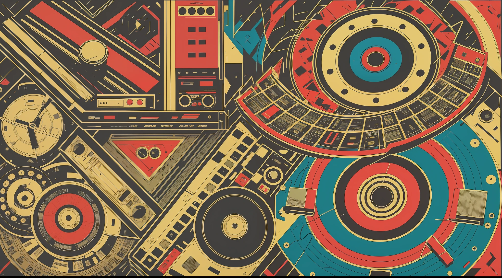 flyer uses images of microphones, turntables, cassettes, headphones and other elements that are related to rap and hip hop music. Use graffiti photographs, street murals, and other street culture elements that represent the aesthetics of rap and hip hop. You can make use of illustrations by renowned rap and hip hop artists, using drawing or painting techniques. Use patterns and colors that represent hip hop culture, such as black, red, blue, green, and more. Create an abstract design that references rap music, using geometric shapes, curved lines, and vibrant colors. It includes various elements that refer to hip hop culture, such as letters and numbers in graffiti style, breakdance images, among others. --auto --s2