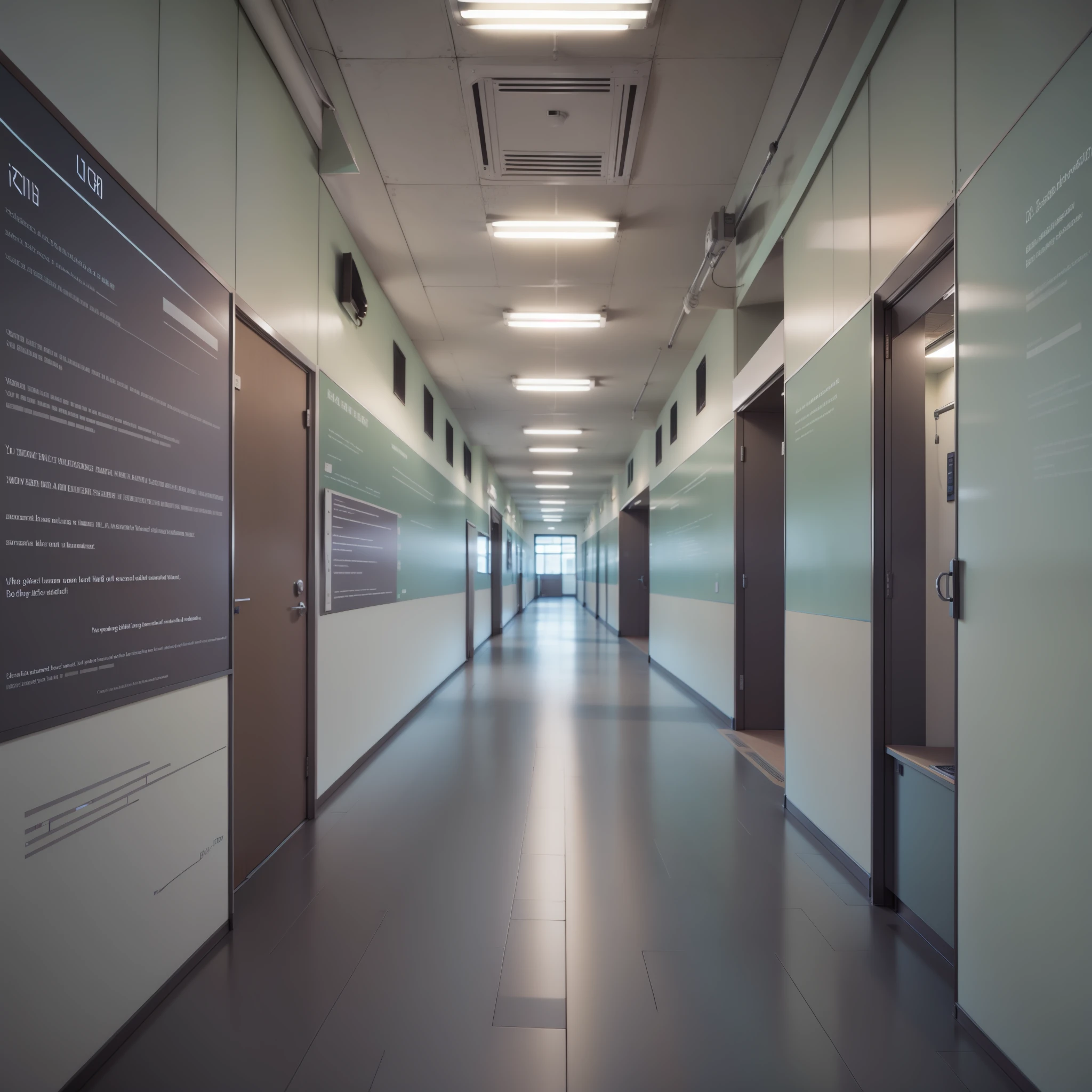 corridor of a research laboratory