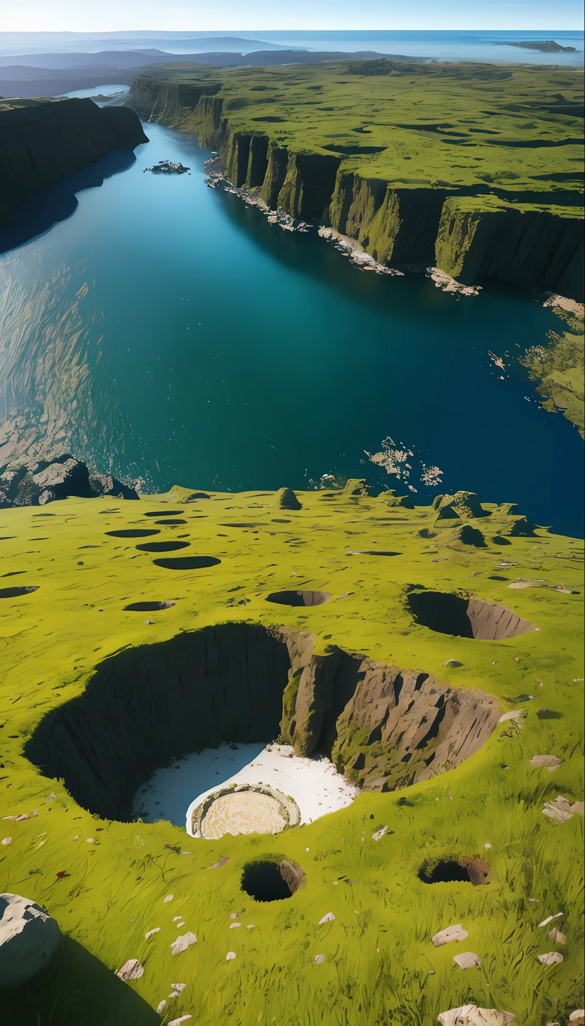 photorealistic shot of natural terrain with digged living hole, masterpiece, ultra high res, (photorealistic:1.4), cinema lighting, insanely detailed, hyper realistic, intricate design, fine details, octane render