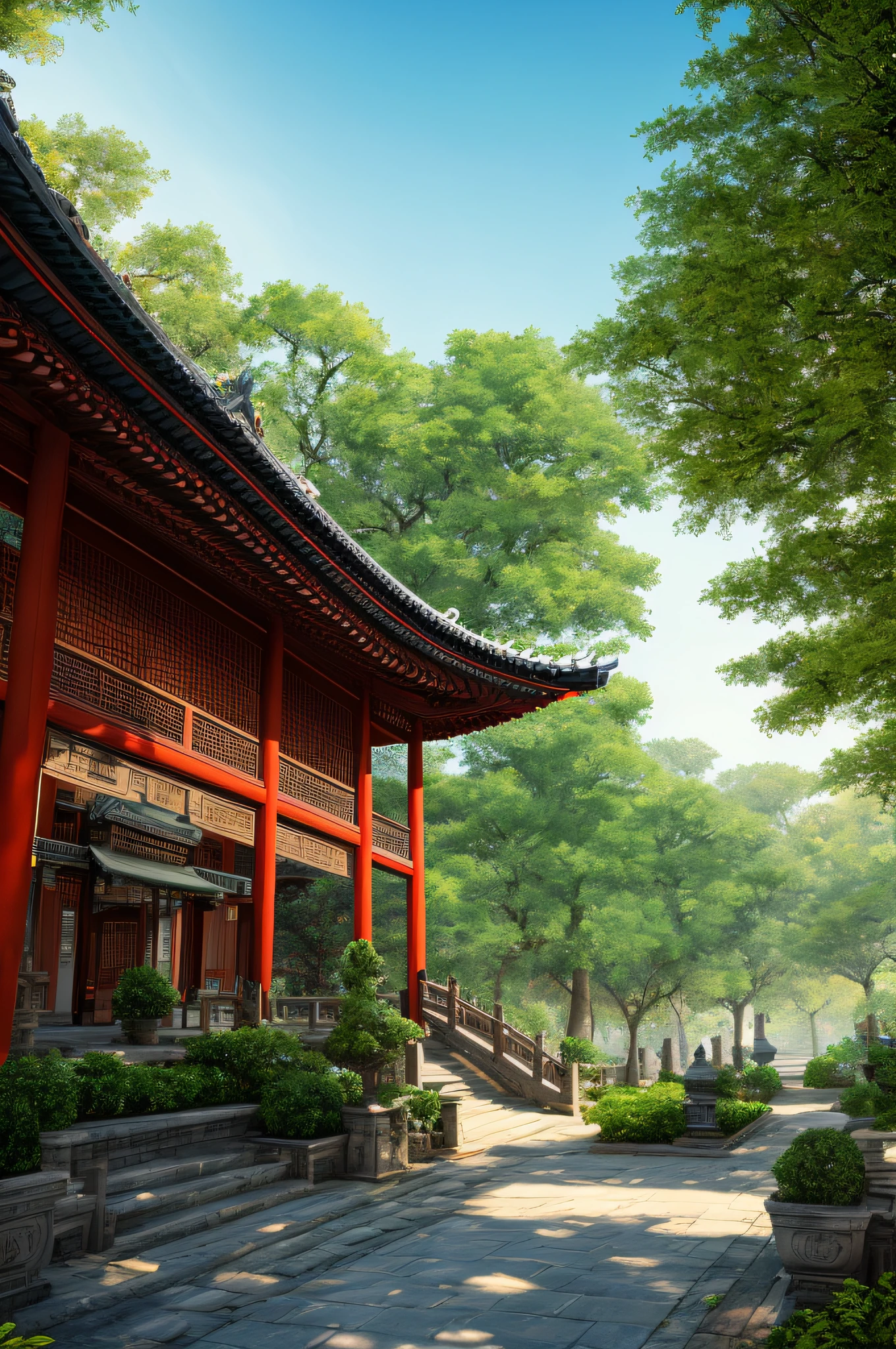 Masterpiece, best quality, high quality, extremely detailed CG unity 8k wallpaper, Hangzhou pagoda with ancient Chinese aesthetics, surrounded by ancient buildings and temples in Chinese style, trees and landscapes are composed of picturesque scenery, panoramic view and soft light. artstation, digital illustration, complex, trending, pastel colors, oil painting, award winning photography, bokeh, depth of field, HDR, bloom, chromatic aberration, realism, very detailed, artstation trend, CGsociety trend, complex, high detail, dramatic, midjourney art