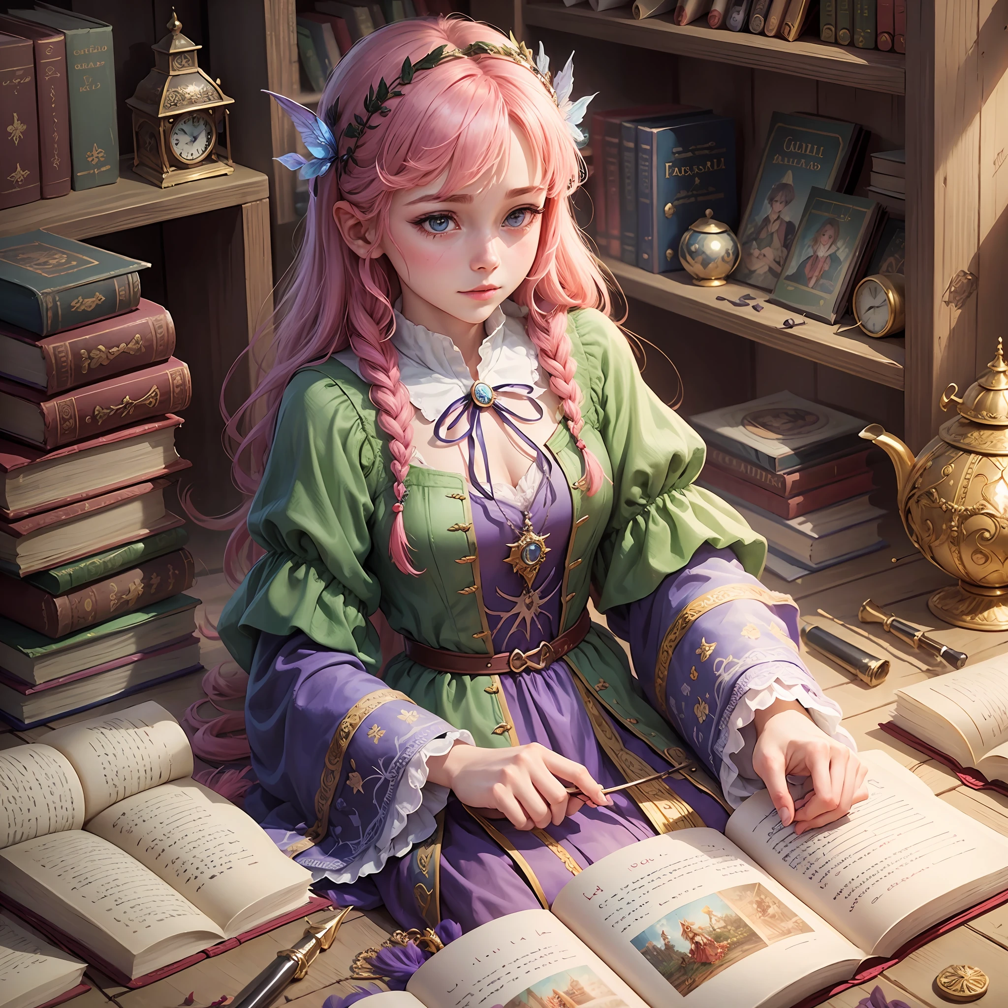The magical world of a book with fairy-tale characters --auto --s2