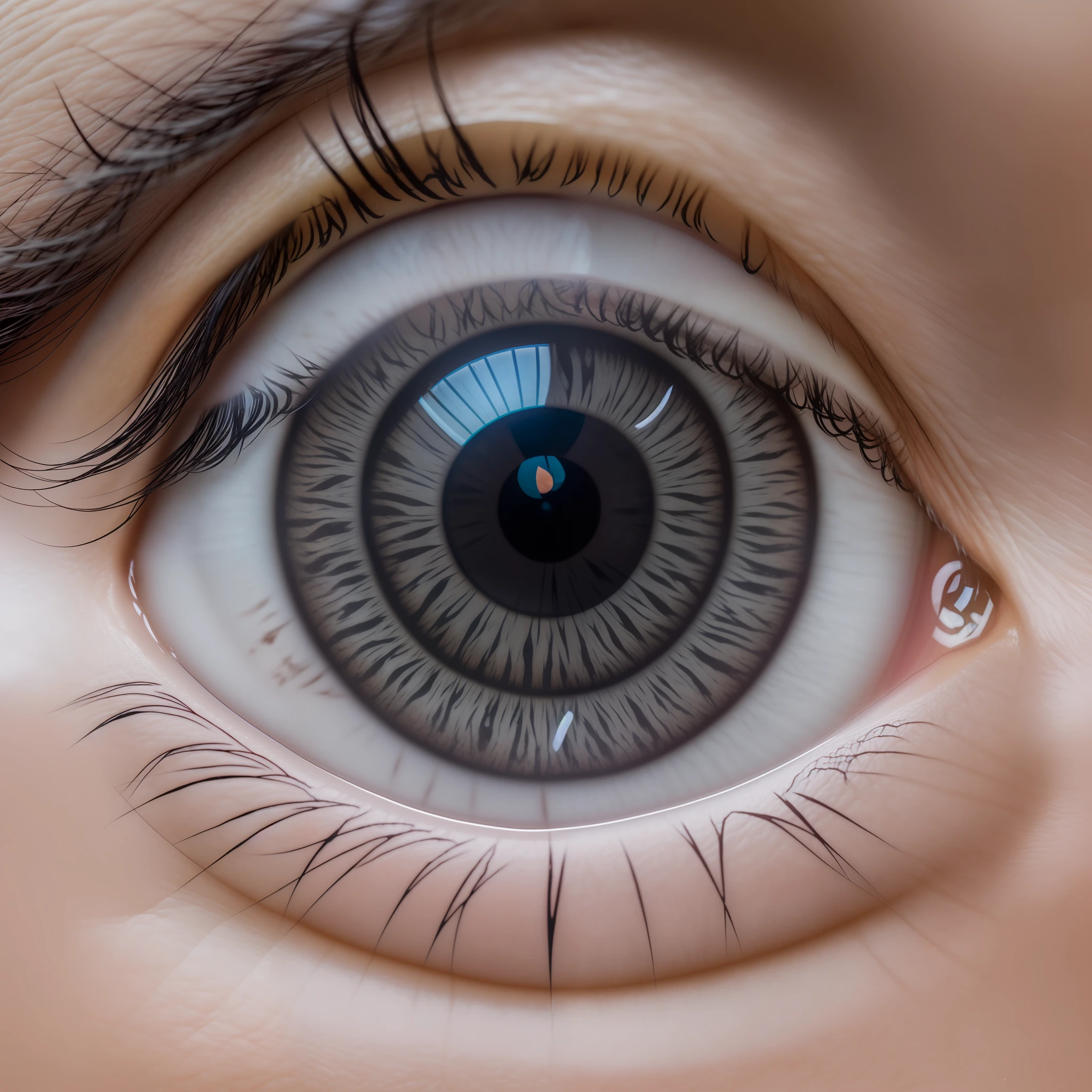 One eye with dilated pupil q (highly detailed skin: 1.2), 8k uhd, dslr, soft lighting, high quality, grain film, Fujifilm XT3 --auto --s2