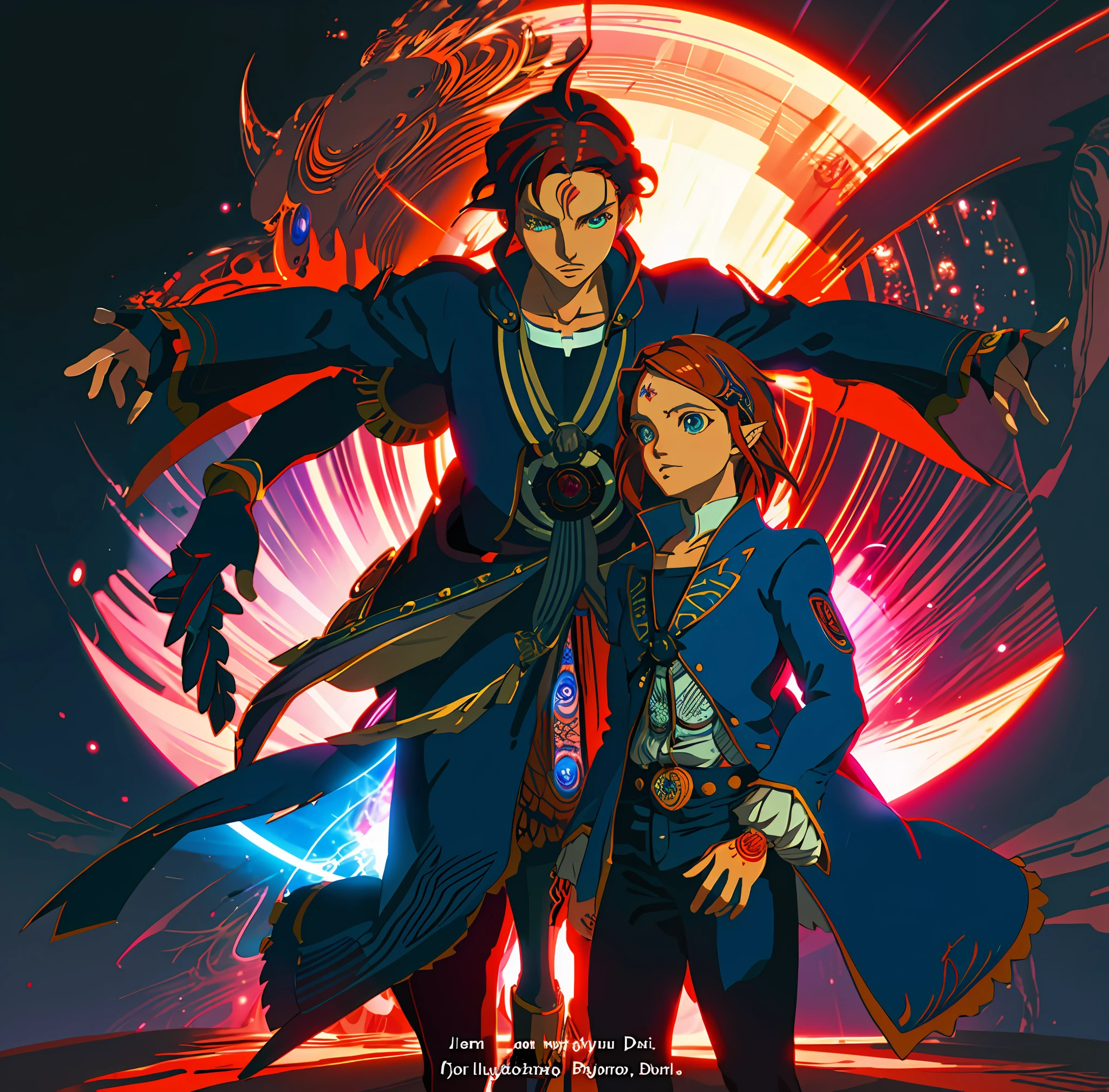 a close up of a person with a red light in the background, dreamy psychedelic anime, official fanart, digital anime illustration, ufotable art style, shigenori soejima illustration, demon slayer rui fanart, official artwork, inspired by Yuumei, ( ( ( ( ( dan mumford ) ) ) ) ), kilian eng vibrant colors, by Android Jones