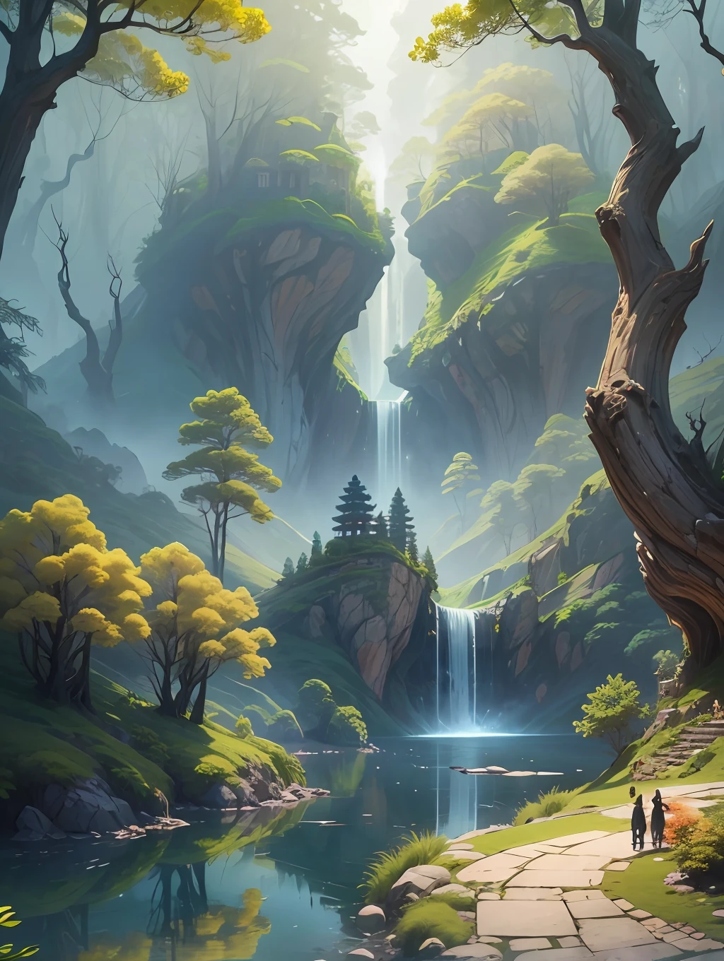 The Spirit Mountain mentioned in Journey to the West is a mysterious place, and its appearance can be described as follows:
1. Location: Lingshan is located in the East China Sea, not far from the heavenly realm, and is a place where the gods and immortals gather.
2. Shape: Lingshan is a towering mountain with a steep shape and clouds at the top. On the mountainside there is an ornate palace surrounded by rows of tall pine trees with many beasts and immortals under the trees.
3. Features: Lingshan is a mysterious and sacred place, many immortals gather here every day to cultivate and communicate, and many artifacts and valuables are preserved here. There are also many divine beasts, alien beasts and goblins on the spirit mountain, these creatures are very special and often attract people's attention. The scenery of Lingshan is very beautiful, and it is a fairyland land that is incomparable to immortals and earth. --auto --s2
