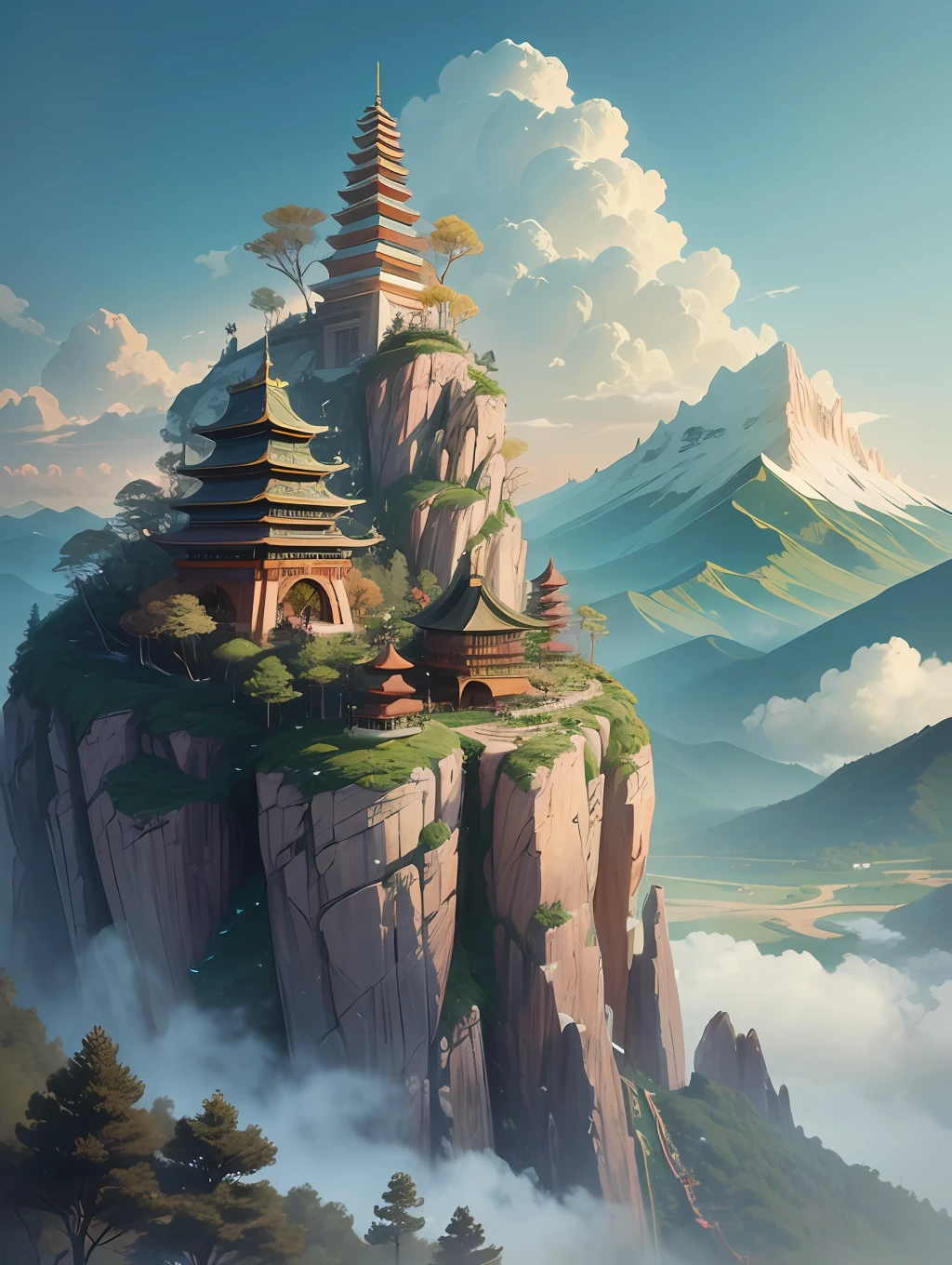The Spirit Mountain mentioned in Journey to the West is a mysterious place, and its appearance can be described as follows:
1. Location: Lingshan is located in the East China Sea, not far from the heavenly realm, and is a place where the gods and immortals gather.
2. Shape: Lingshan is a towering mountain with a steep shape and clouds at the top. On the mountainside there is an ornate palace surrounded by rows of tall pine trees with many beasts and immortals under the trees.
3. Features: Lingshan is a mysterious and sacred place, many immortals gather here every day to cultivate and communicate, and many artifacts and valuables are preserved here. There are also many divine beasts, alien beasts and goblins on the spirit mountain, these creatures are very special and often attract people's attention. The scenery of Lingshan is very beautiful, and it is a fairyland land that is incomparable to immortals and earth. --auto --s2