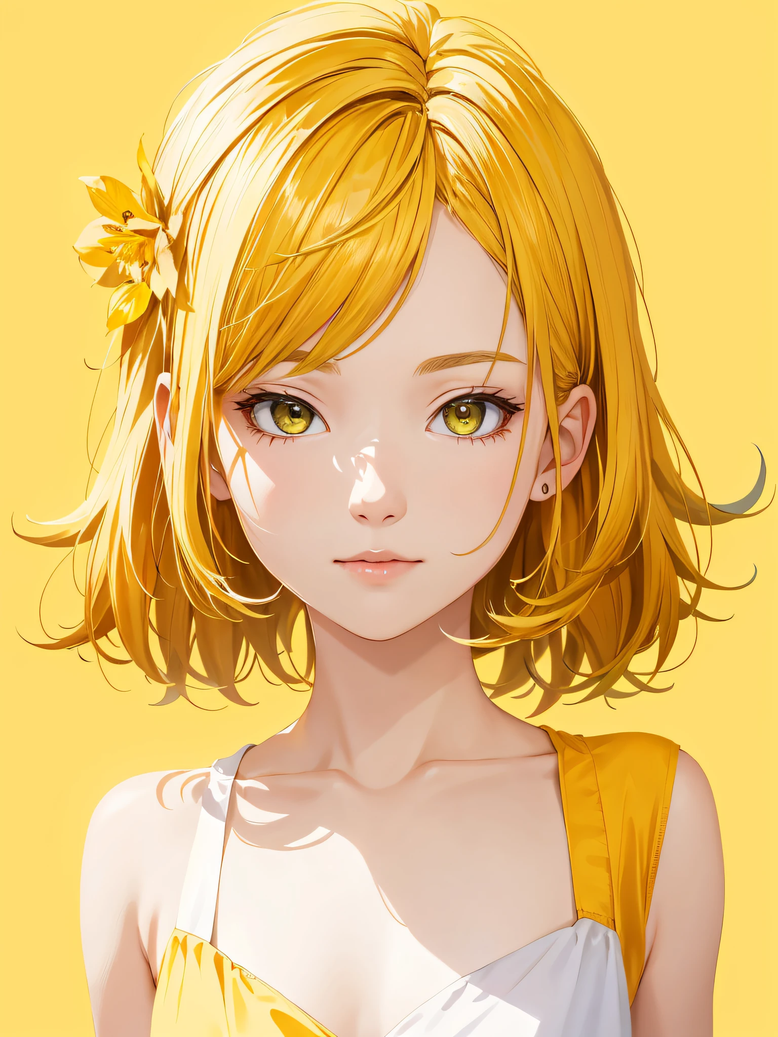 absurdres, highres, ultra detailed, (1girl:1.3),
BREAK
, Create a minimalist design, with clean lines, simple shapes, and a focus on composition and balance.
BREAK
, Capture an 1 white girl, ((yellow color bare hair)), upper body 1 white girl, ((yellow color bare hair))
BREAK
, Create an image inspired by the beauty of face (character design sheet, same character, front view face, profile vieww face, back hair view, various angles), illustration, close up face , shoulder length short hairstyle