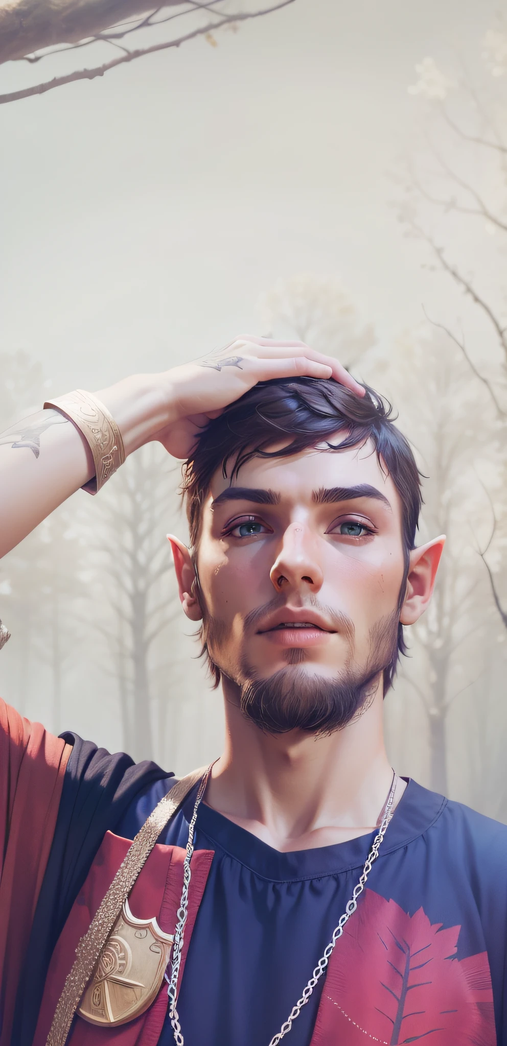 Young elf of Skyrim in a forest --auto --s2