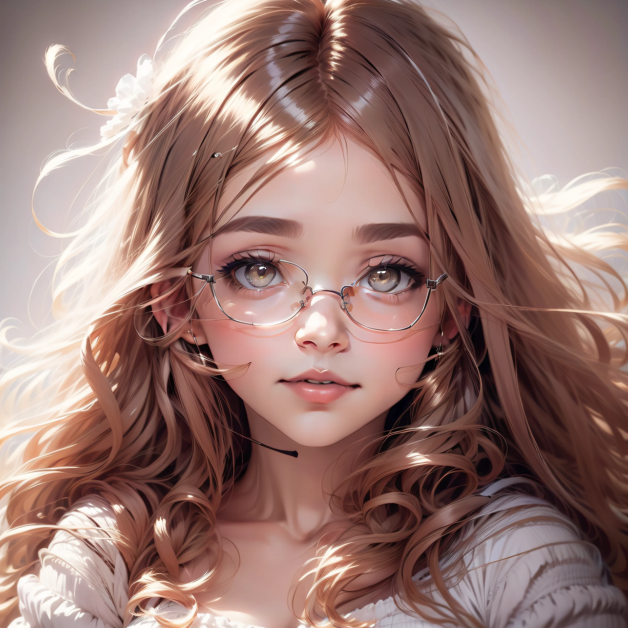 [garota fofa:1.2],best quality,portrait,floating,white background,rosy cheeks,pouty lips,sparkling eyes,flowy dress,blowing hair,soft focus, dreamy ambiance