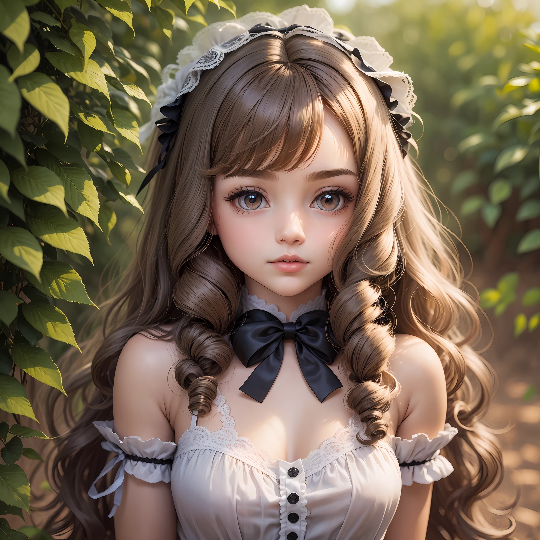 A doll with curled hair and then straight --auto --s2