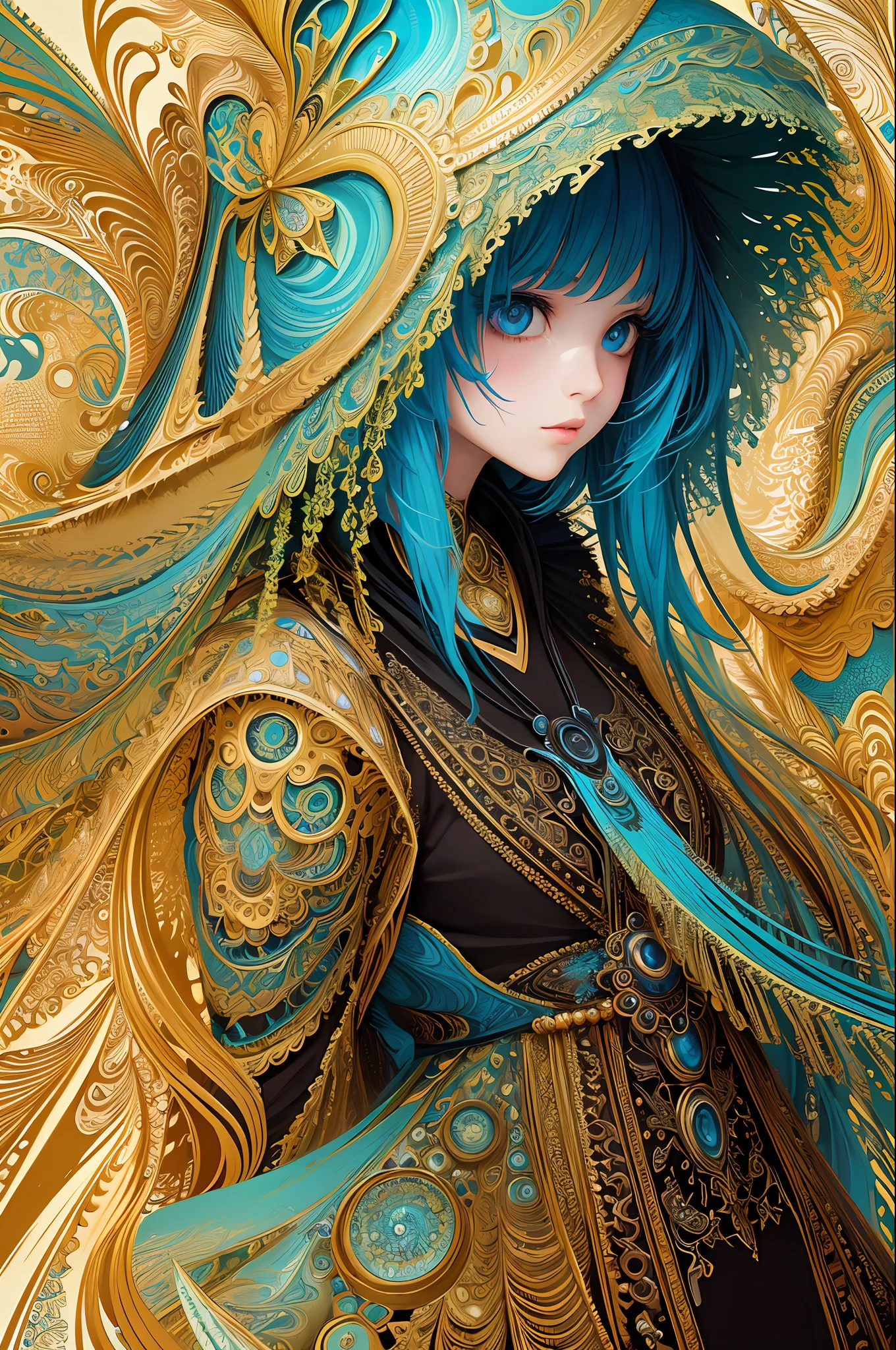 (masterpiece, top quality, best quality, official art, beautiful and aesthetic:1.2), (1girl), extreme detailed,(fractal art:1.3),colorful,highest detailed