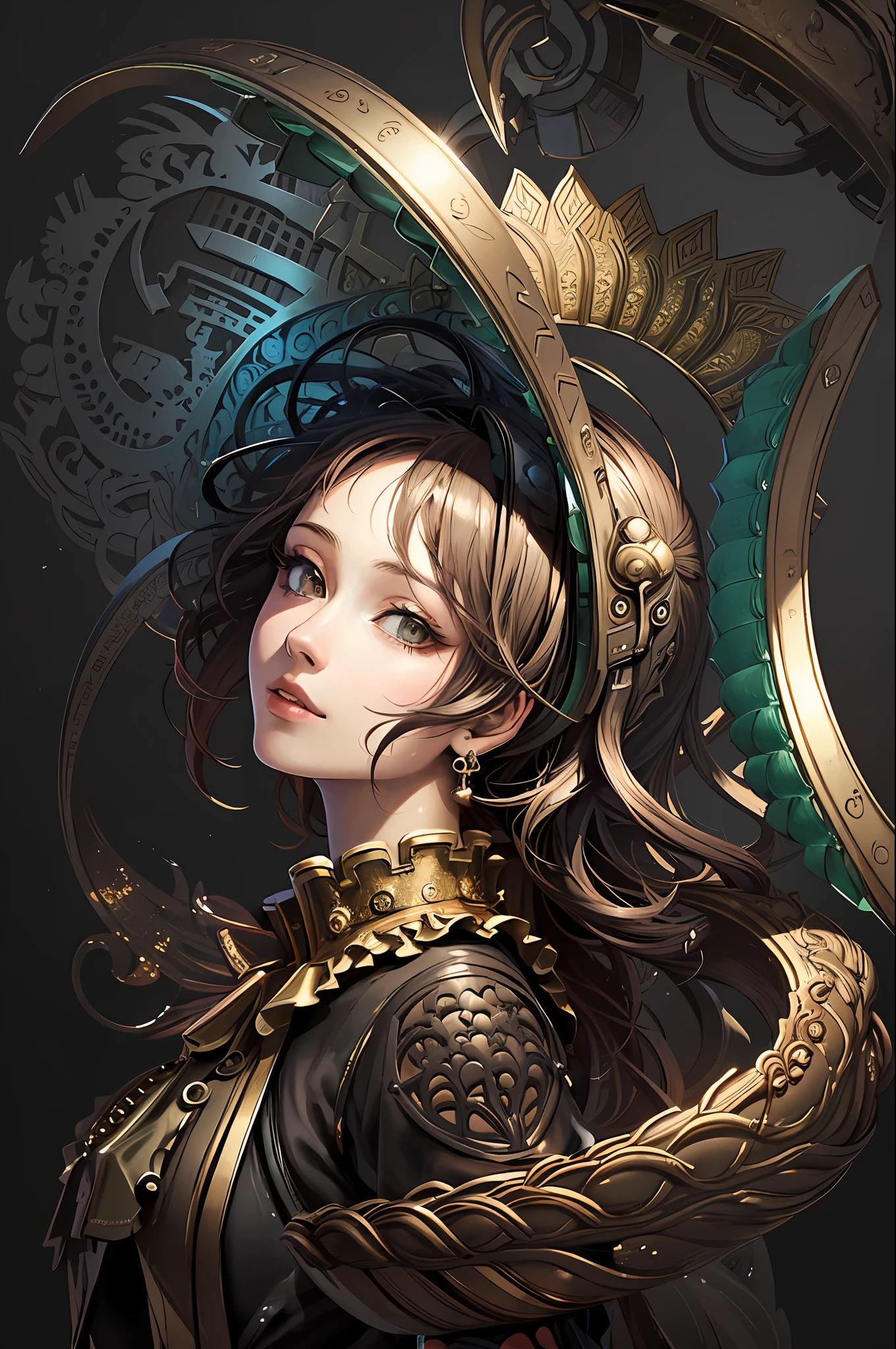 (masterpiece, top quality, best quality, official art, beautiful and aesthetic:1.2), (1girl), extreme detailed,(fractal art:1.3),colorful,highest detailed