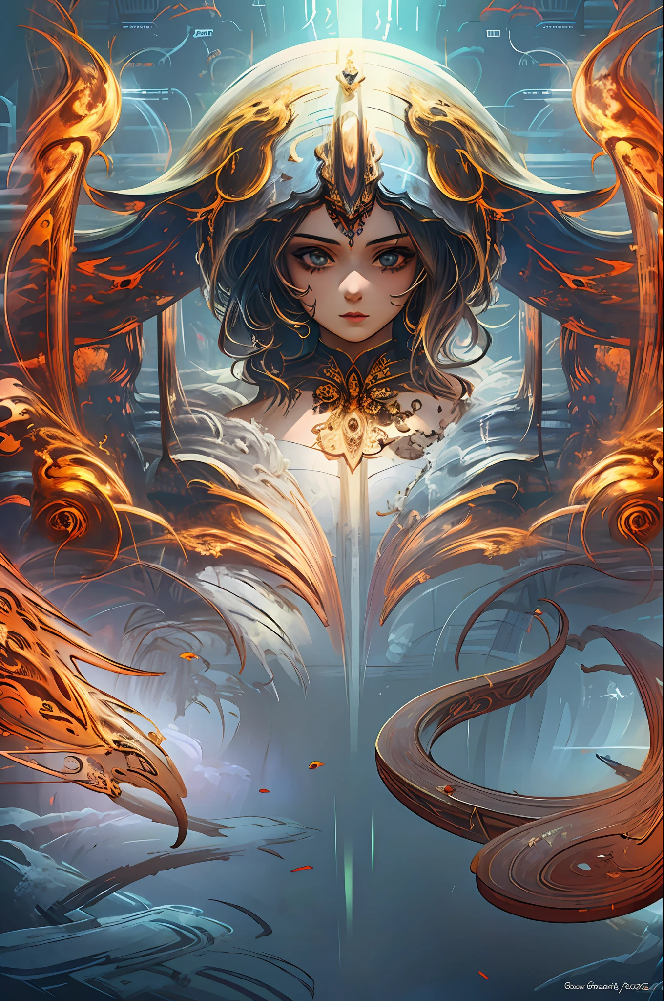 (masterpiece, top quality, best quality, official art, beautiful and aesthetic:1.2), (1girl), extreme detailed,(fractal art:1.3),colorful,highest detailed
