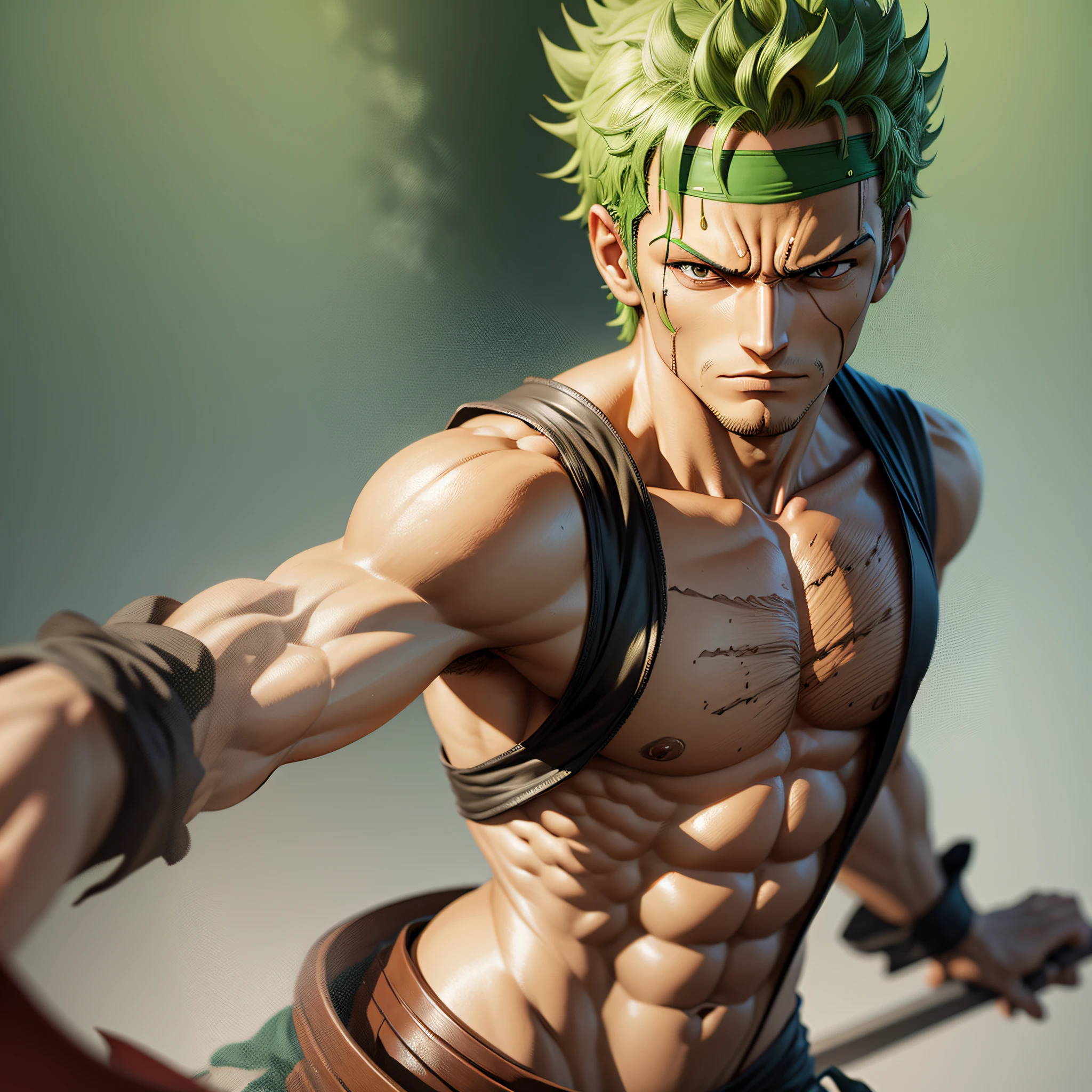 Zoro (One Piece) Front, 3D --auto --s2