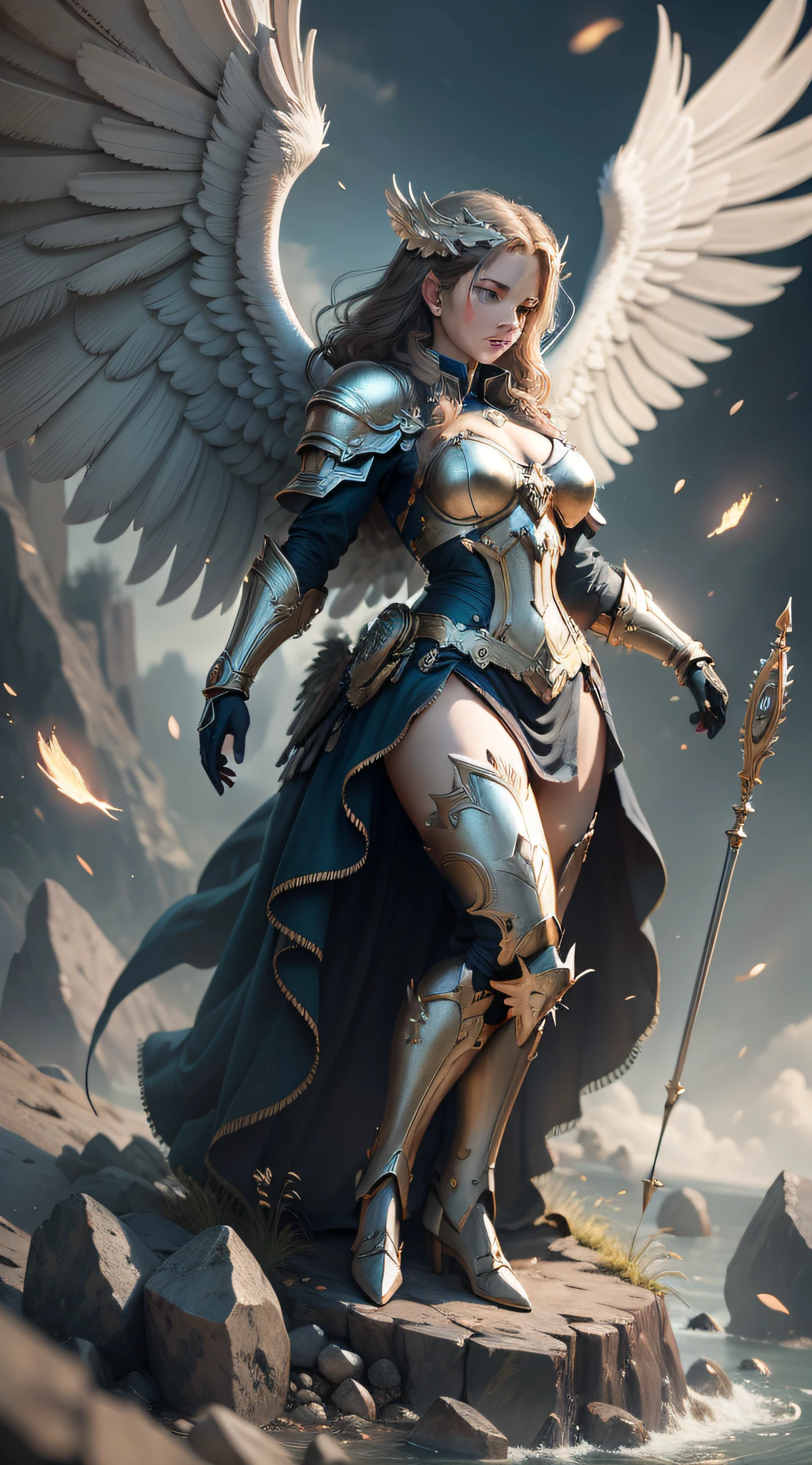 Create a guardian angel, super detail-oriented, realistic, cinematic style, 8k resolution, best quality, epic, majestic, phtorealistic