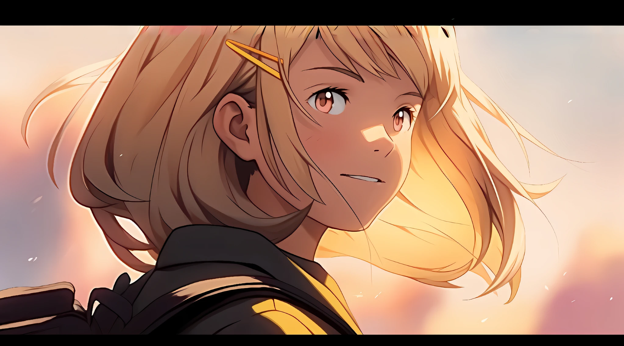 anime girl with blonde hair and a yellow star in her hair, from girls frontline, official art, cushart kenz, official artwork, anime. soft lighting, girls frontline cg, female protagonist 👀 :8, fine details. girls frontline, anime style portrait, blonde anime girl with long hair, high quality anime artstyle, rin, realistic anime artstyle