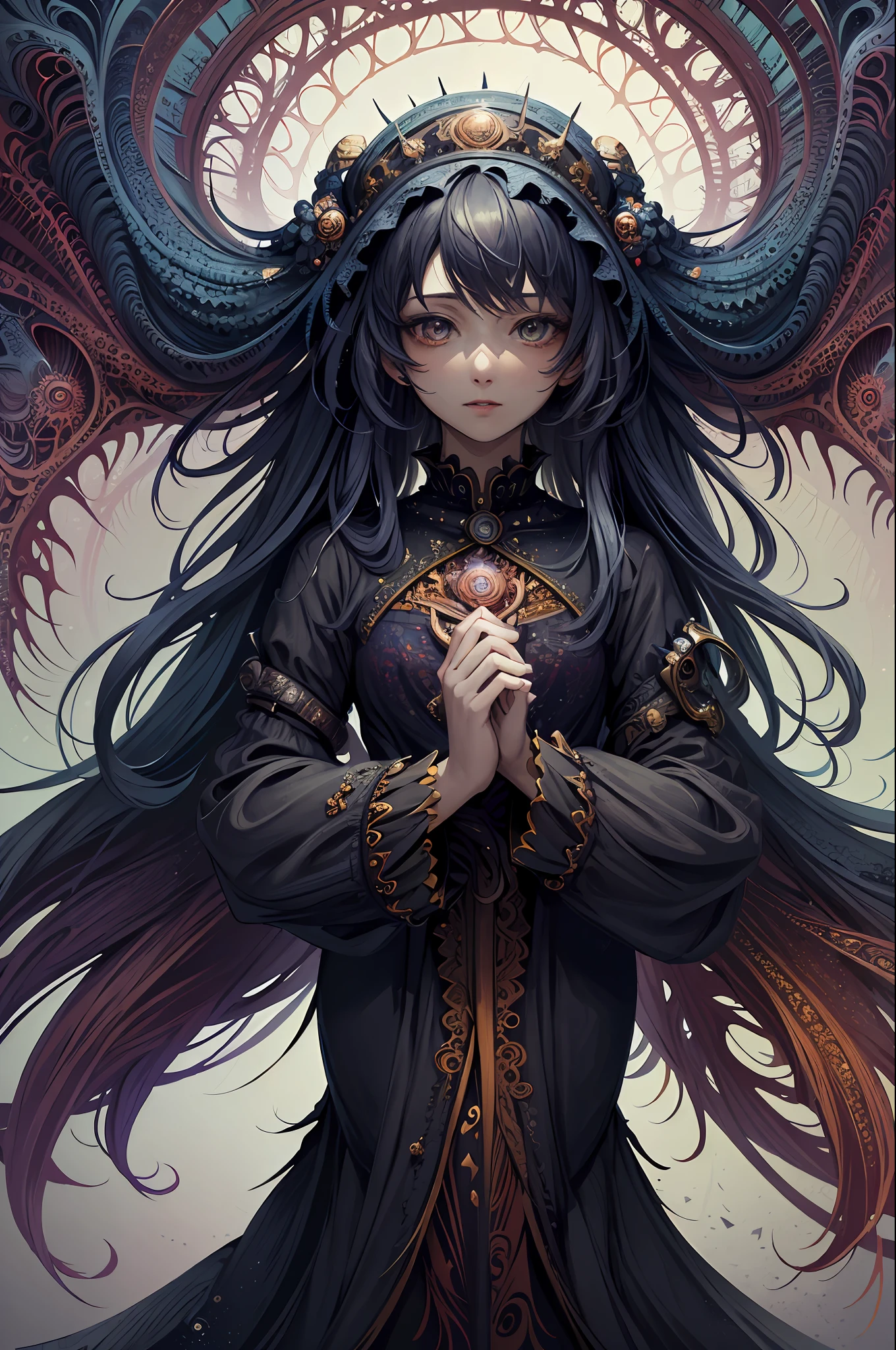 (masterpiece, top quality, best quality, official art, beautiful and aesthetic:1.2), (1girl), extreme detailed,(fractal art:1.3),colorful,highest detailed