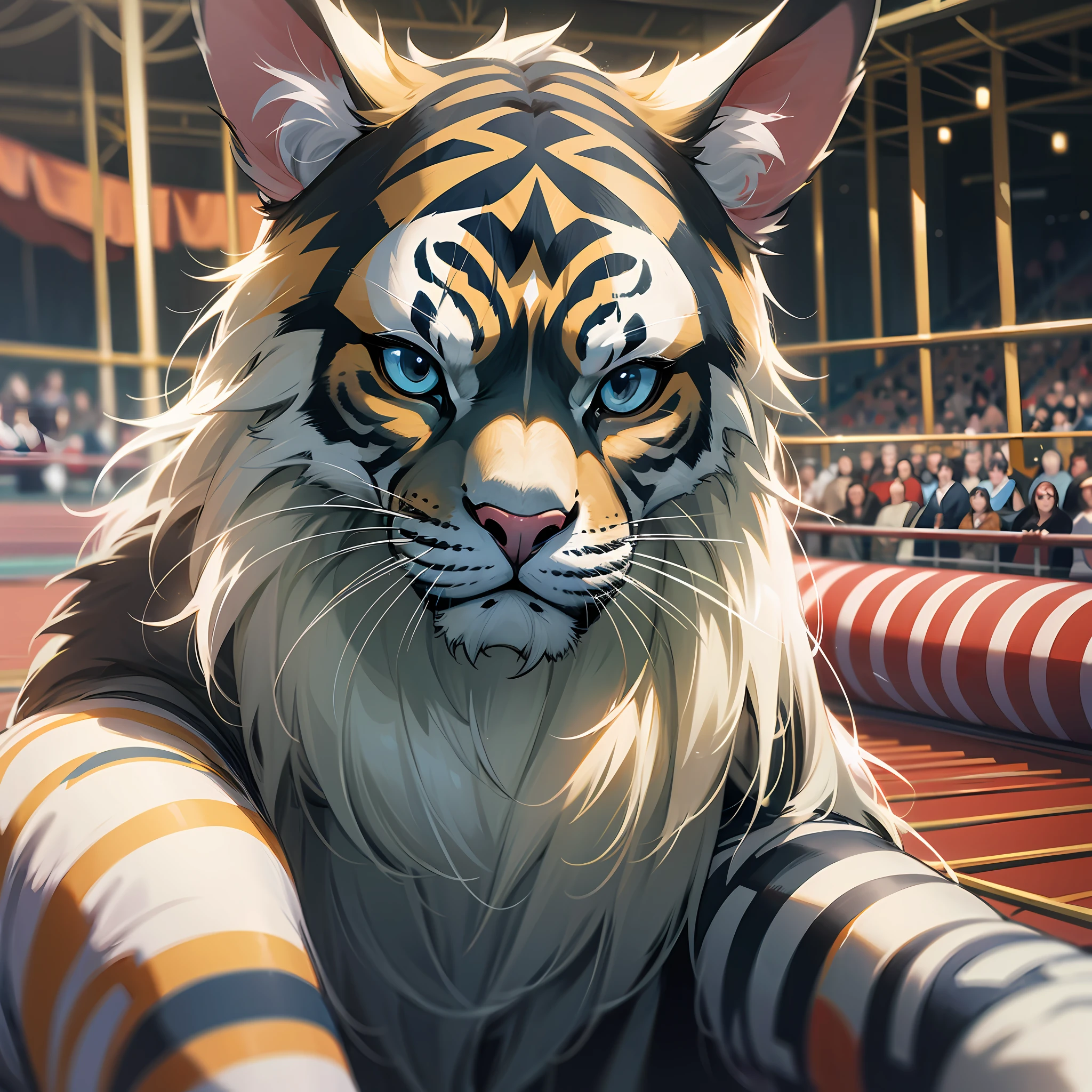 animals may be more powerful but animal does not perform in the circus !, ultrarealistic photorealistic 8k /relax --auto --s2