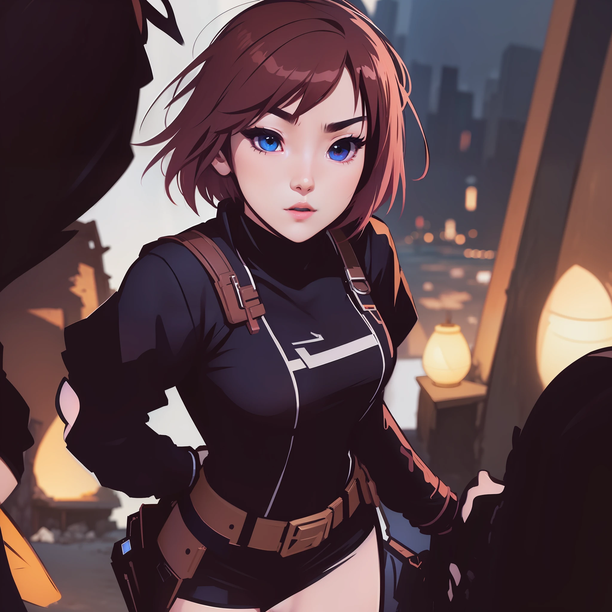 art in the style of Guweiz, Guweiz, beautiful character painting, Guweiz in Artstation Pixiv, Guweiz in Pixiv ArtStation, stunning anime face portrait, beautiful digital art, digital anime art, Guweiz masterpiece, multiple poses and expressions, different points of view, brown hair with pink locks, short hair, Asian girl with stylish clothes, brown eyes, black boots,  (best quality), (masterpiece), magical photography, dramatic lighting, photographic realism, ultra-detailed, intimate portrait composition, Leica 50mm, f1. 4.8k uhd, dslr, aesthetics, 64k, high definition, 8k, best lighting, best shadow, ultra-HD, highres, sharp focus, complicated background, cinematic lighting, ((landscape view)), 4k unit, (best lighting), ((cinematic lighting)), ((2d art)), 2d style, anime style --auto --s2