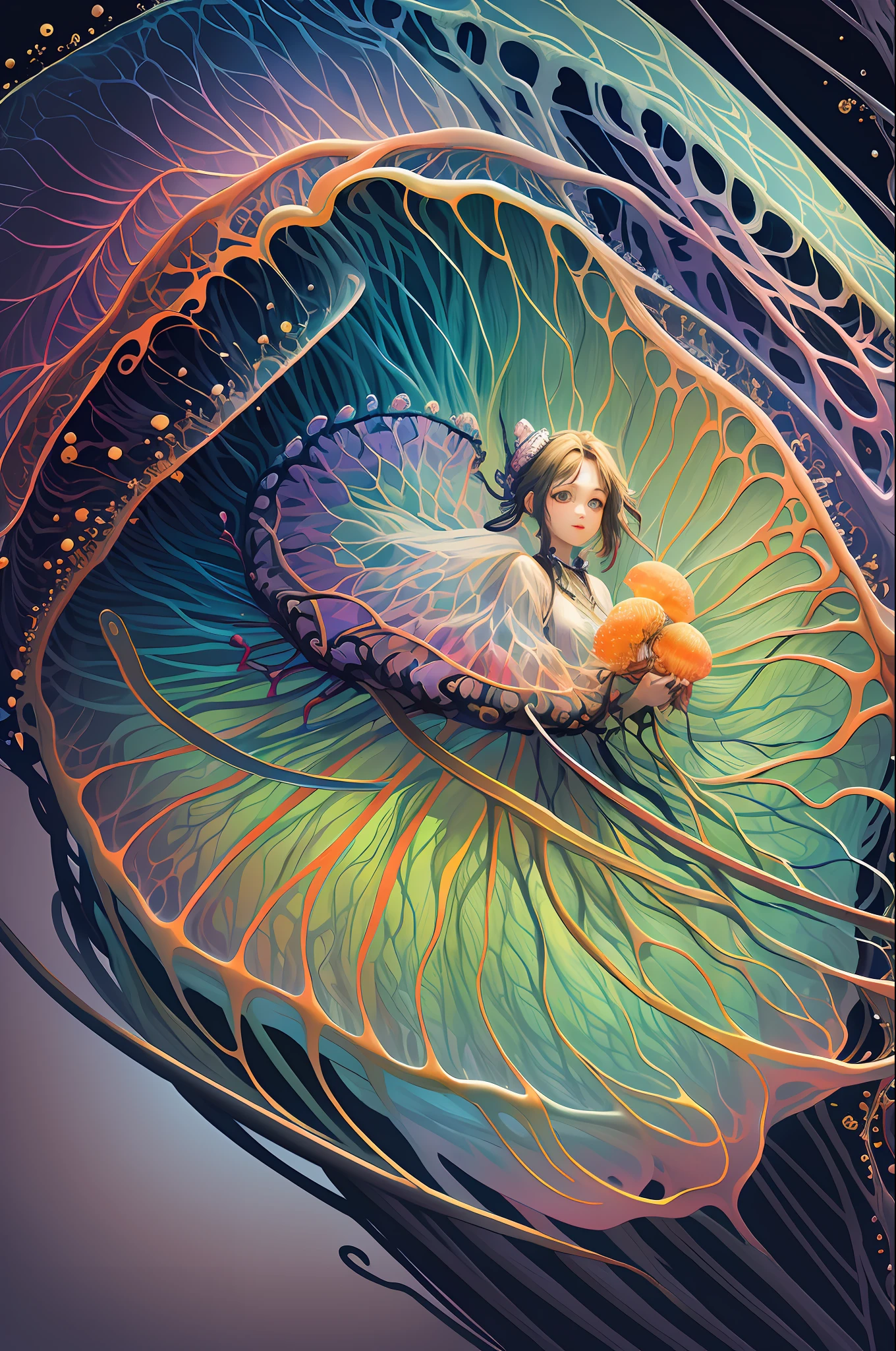 (masterpiece, top quality, best quality, official art, beautiful and aesthetic:1.2), (1girl), extreme detailed,(fractal art:1.3),colorful,highest detailed