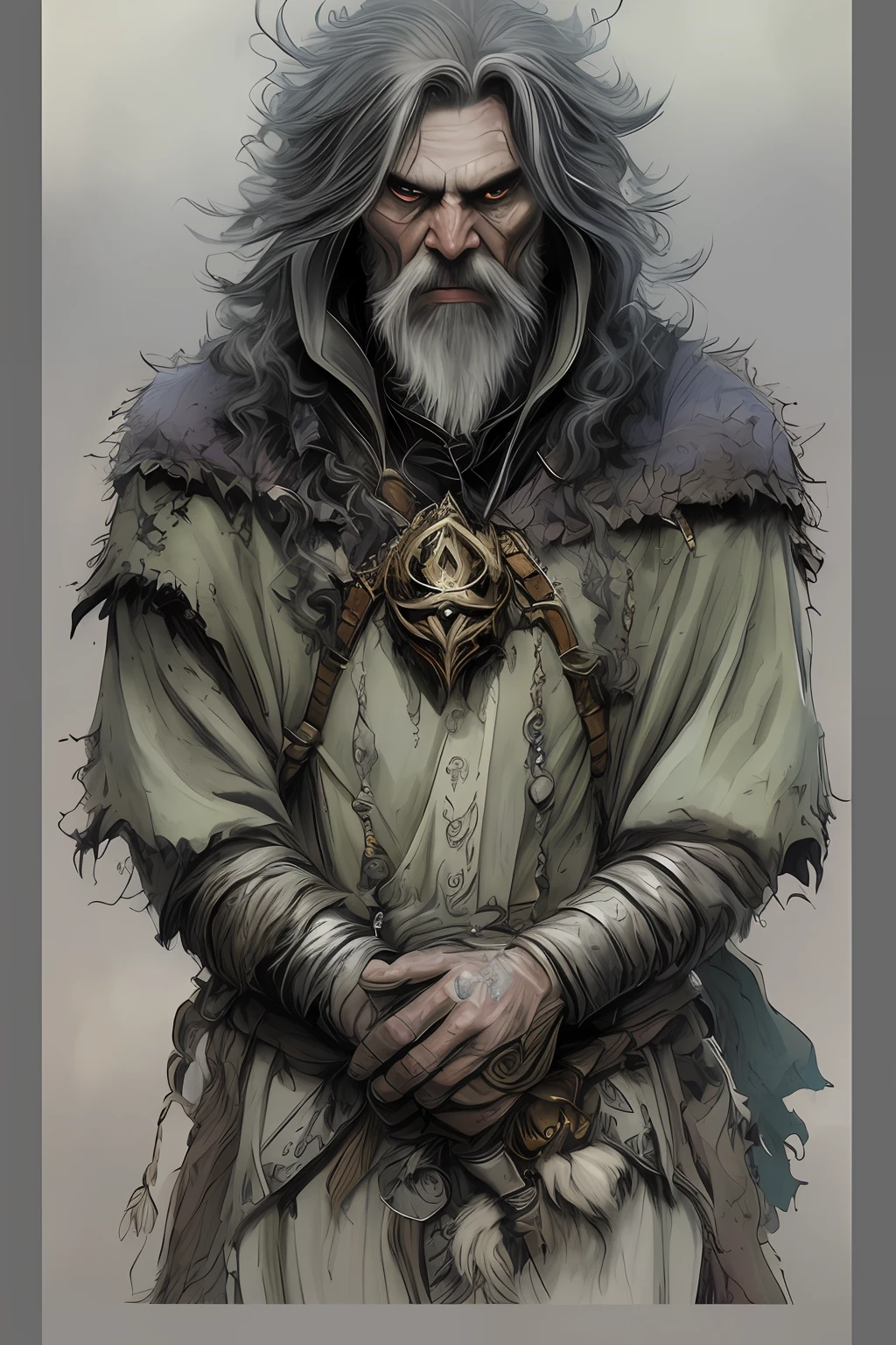 D&D priest of human muradin variant half plate armor