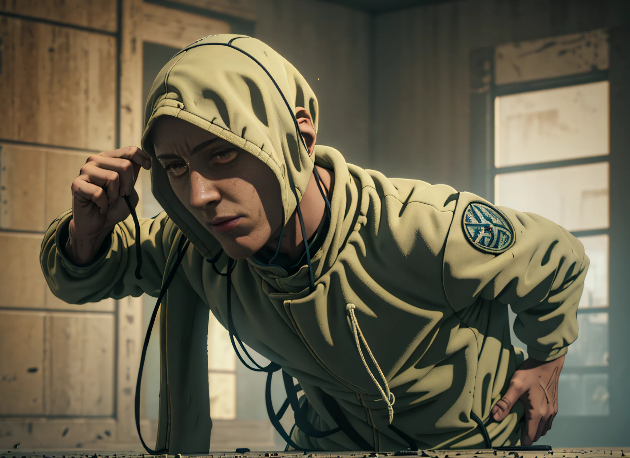 SCP-482 Mentally Mutating Straitjacket, from SCP lore, disturbing tale, madness, weird vibes, photorealistic, smooth vibrancy, high detail texture, lighting, 8k, unreal engine 5 rendered, marmos, from Clive Barker and guy de maupassant,