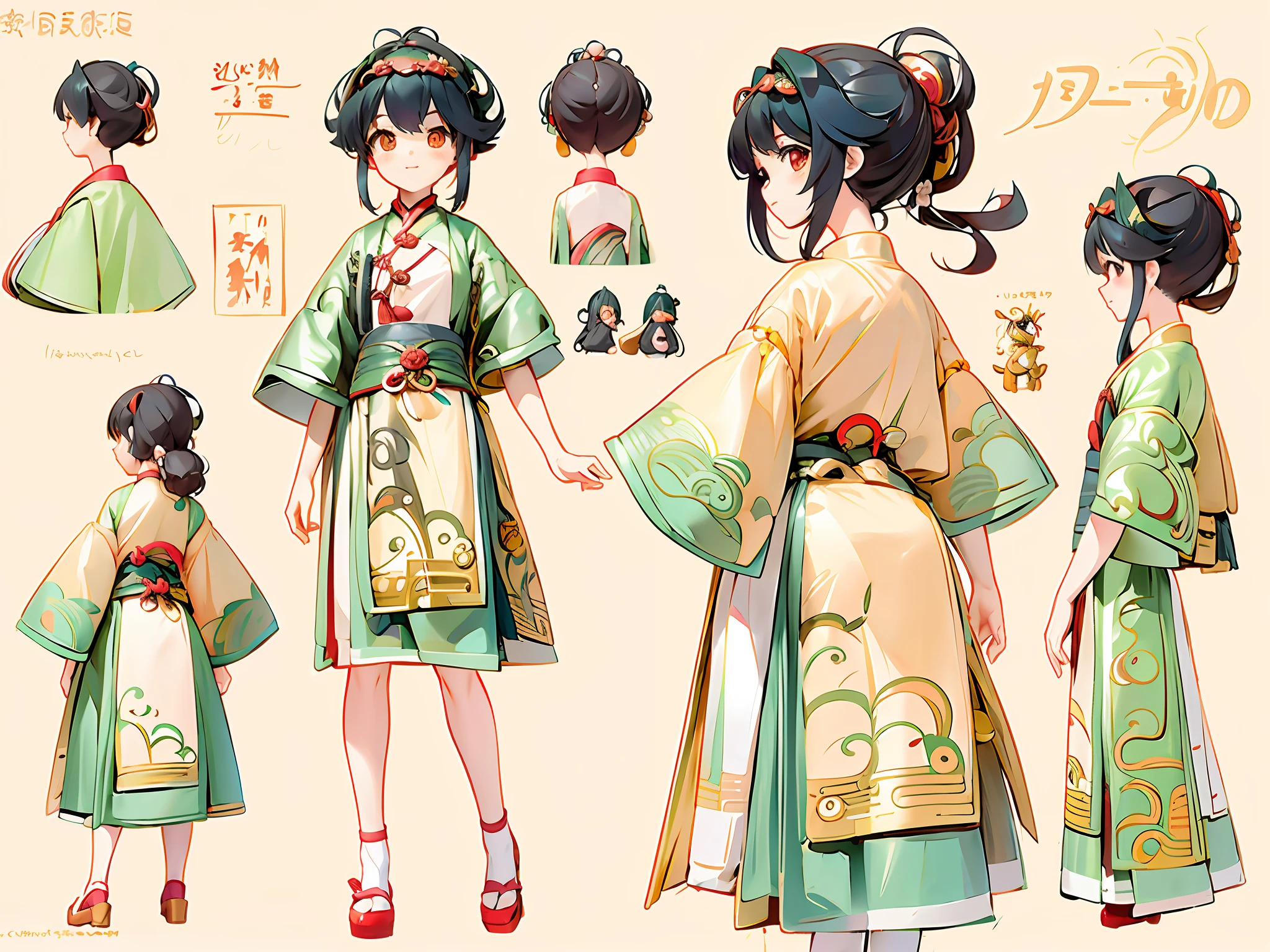 Anime character of a woman in Hanfu ancient Chinese costume, wearing long and fluent clothes, beautiful anime character design, anime vision of cute girl, Kantai collection style, anime moe art style, little curve loli, Chen Jiru, little loli girl, anime character design, highly detailed character design, guweiz, high quality character design