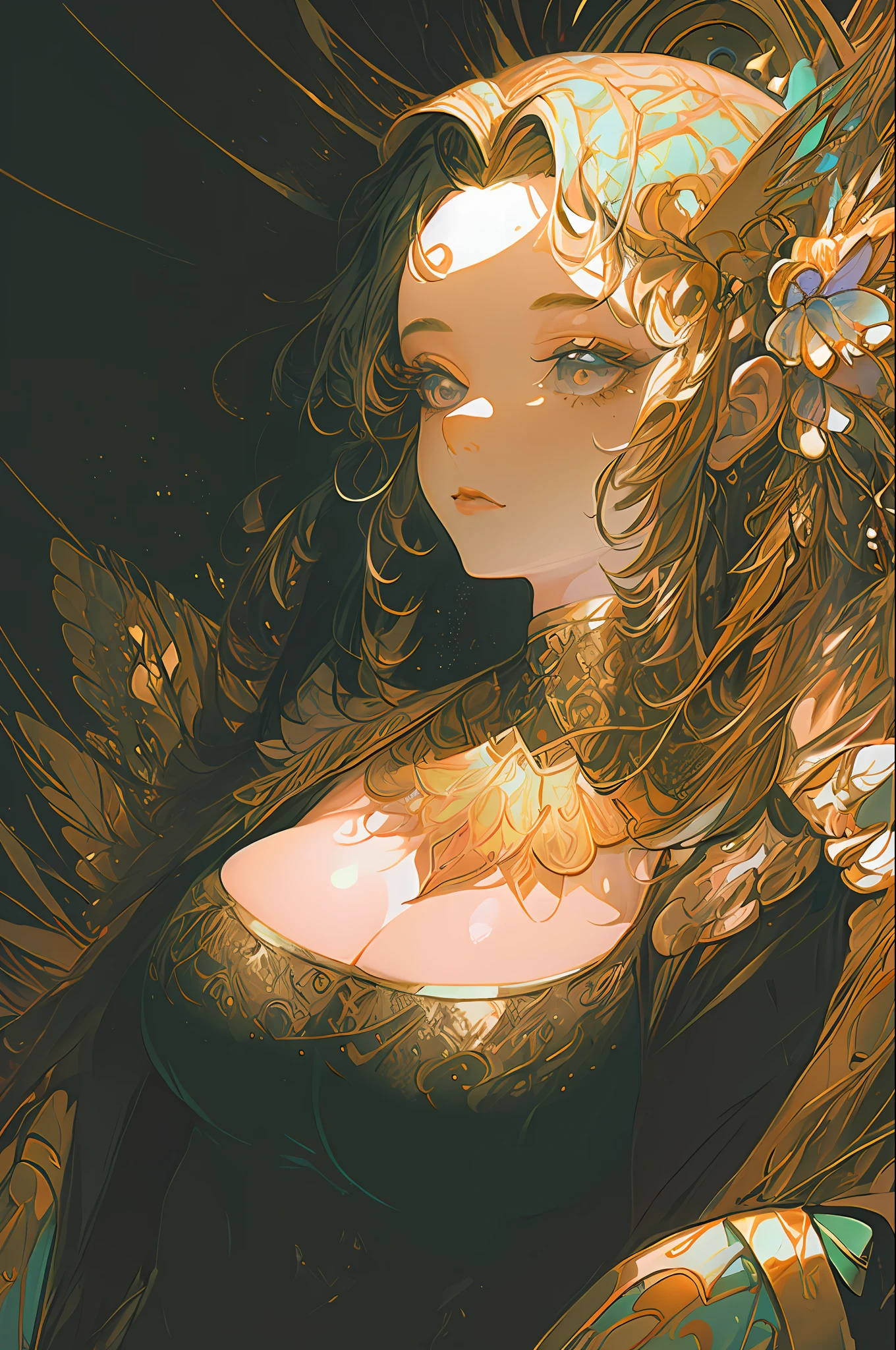 (masterpiece, top quality, best quality, official art, beautiful and aesthetic:1.2), (1girl), extreme detailed,(fractal art:1.3),colorful,highest detailed