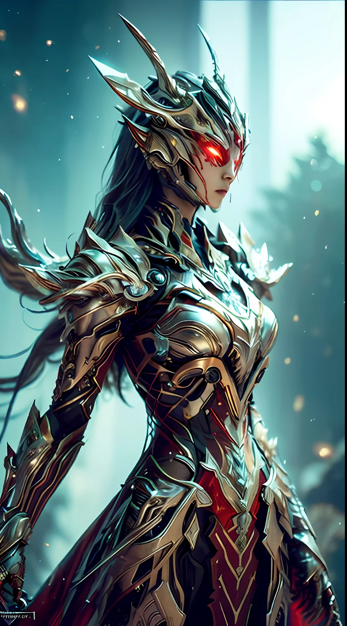 (masterpiece, top quality, best, official art, beautiful and aesthetically pleasing, long exposure: 1.2), smooth movement, charming patterns, 1 girl, (long dress with sleeves: 1.3), (((red dress) )), upper body close-up, bare shoulders, Chinese girl, blush, black lob hair, portrait, solo, upper body, looking at the observer, detailed background, detailed face, (crystallineAI, crystalline theme:1.1), elemental fire elf, rotation fire, control fire, ruby clothes, dynamic pose, floating particles, ethereal dynamics, fire, vapor, magma in the background, red tint, volcano, ethereal atmosphere,1 japanese, WARFRAME, prime,rhino prime,volt prime,saryn prime dynamic pose, intricate pattern, heavy metal, energy lines, faceless, glowing eyes, long silver hair, wind blown hair, elegant, intense, blood red and black uniform, bloody wings, solo, desert, sunny, bright, claws, dramatic lighting, (masterpiece:1.2), best quality, high resolution, beautiful detailed, extremely detailed, perfect lighting, zhongfenghua, from below