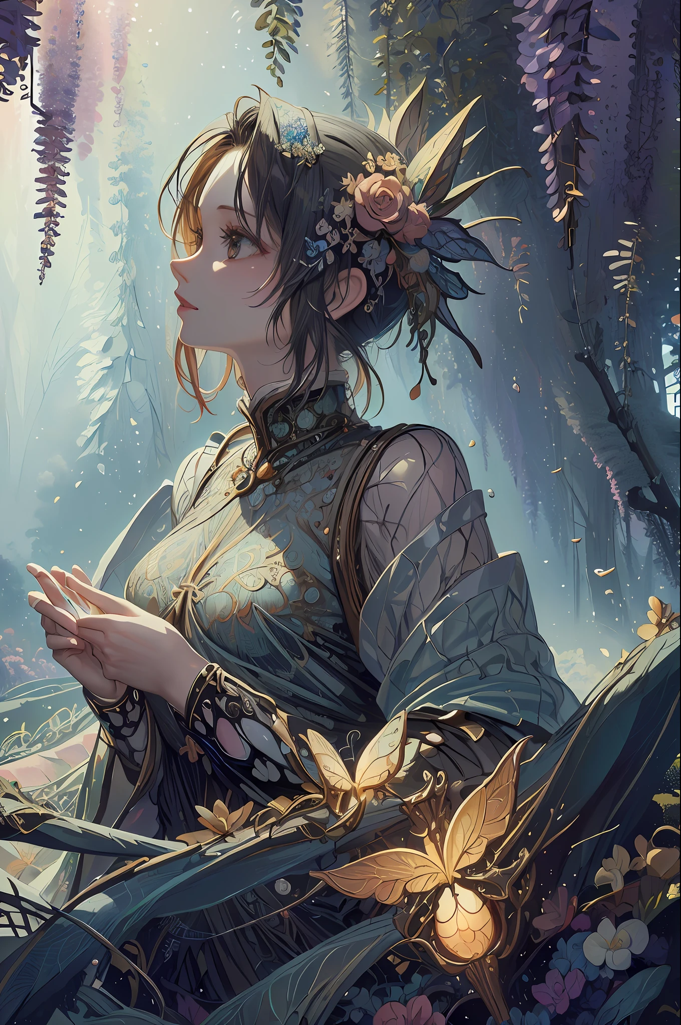 (masterpiece, top quality, best quality, official art, beautiful and aesthetic:1.2), (1girl), extreme detailed,(fractal art:1.3),colorful,highest detailed