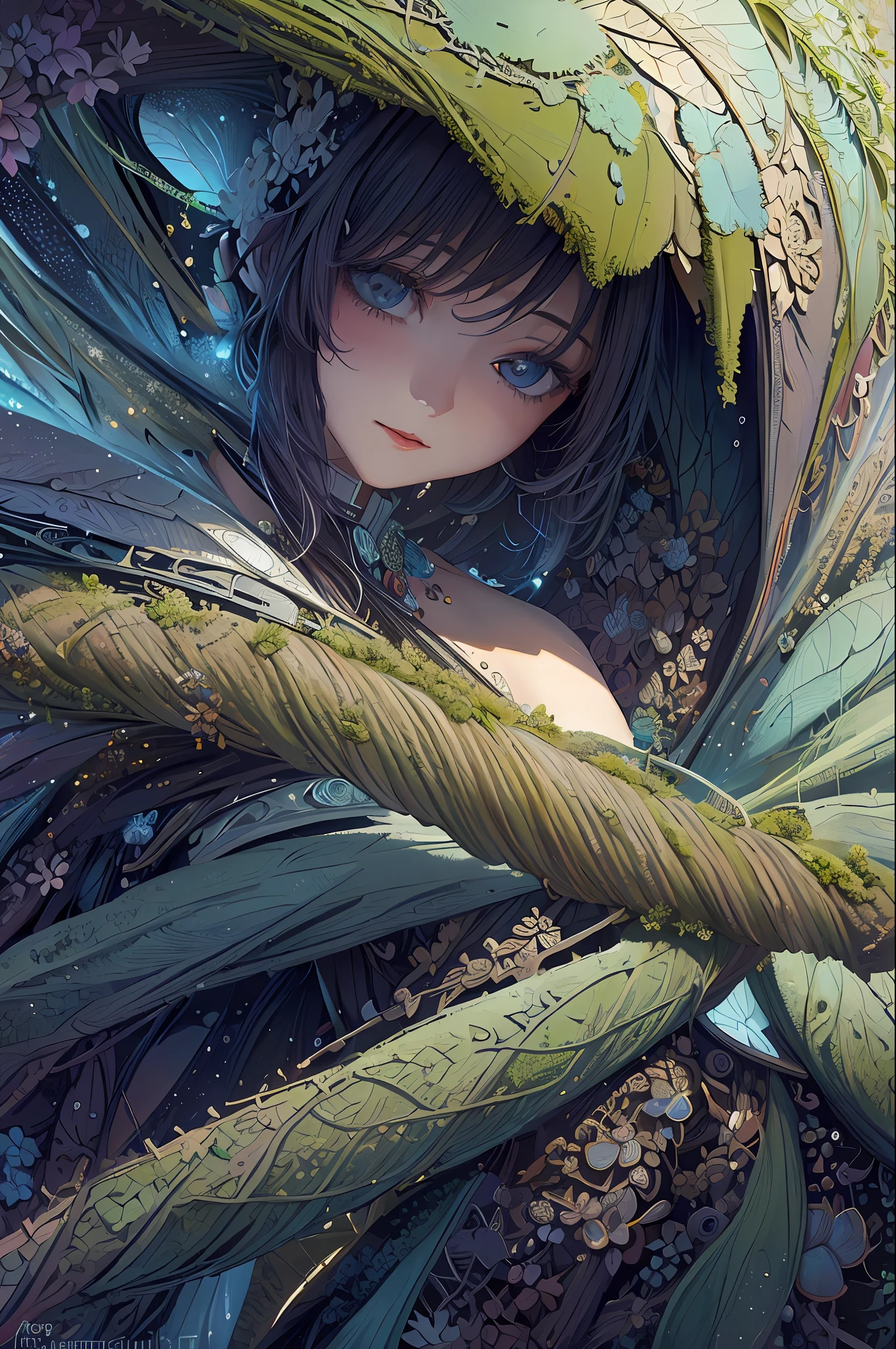 (masterpiece, top quality, best quality, official art, beautiful and aesthetic:1.2), (1girl), extreme detailed,(fractal art:1.3),colorful,highest detailed