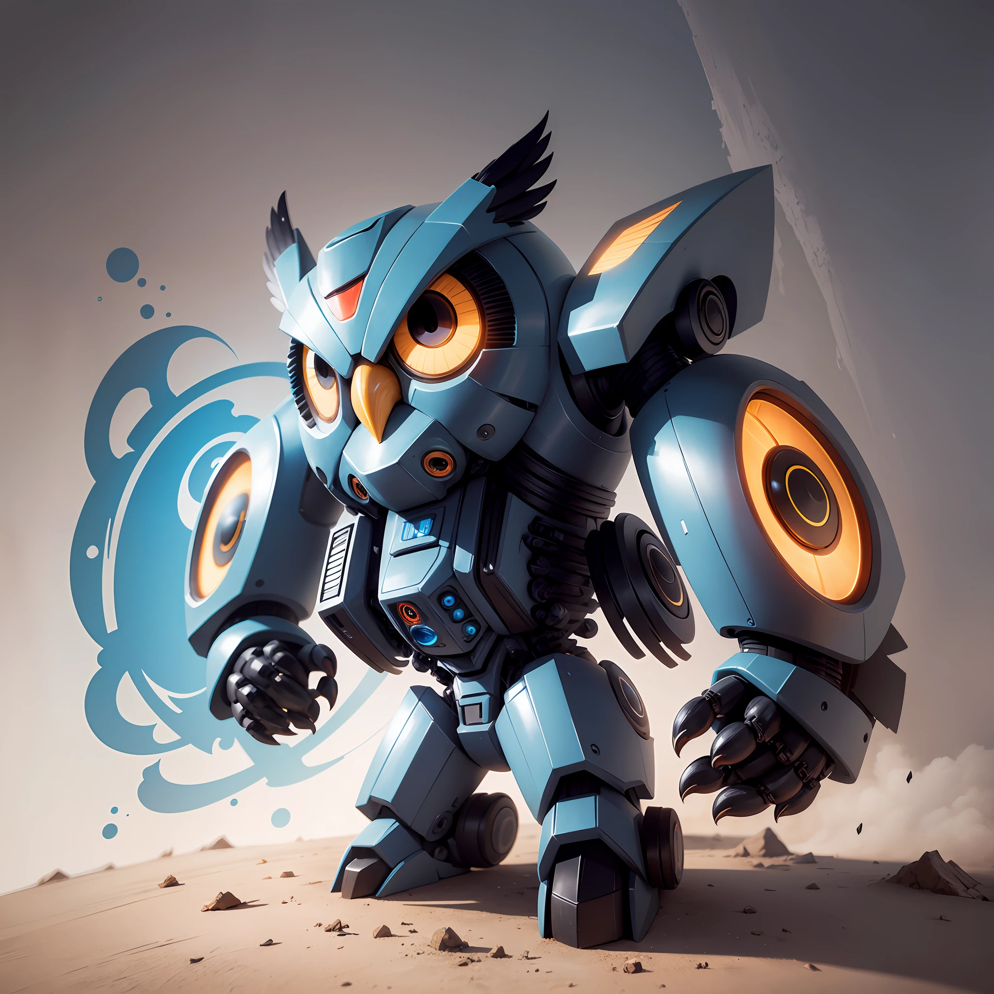 : The full-body Owl Transformers robot can have a lovely design, with large, expressive eyes, vivid colors, and rounded shapes, which make it attractive cartoon style