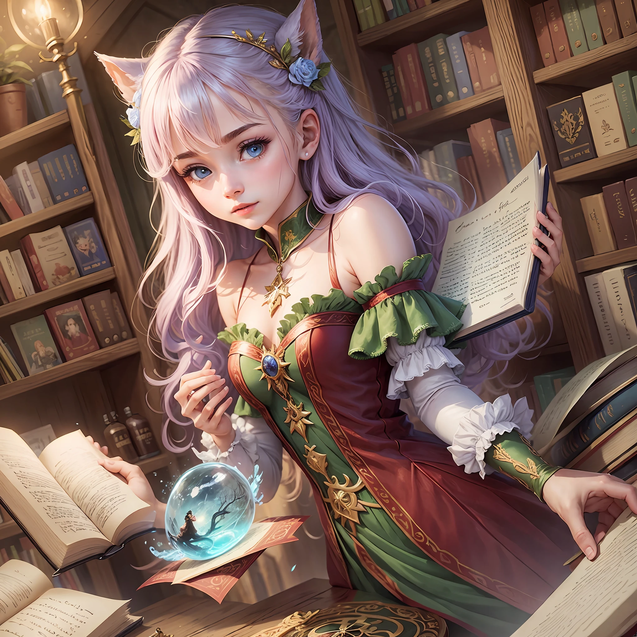 The magical world of a book with fairy-tale characters --auto --s2