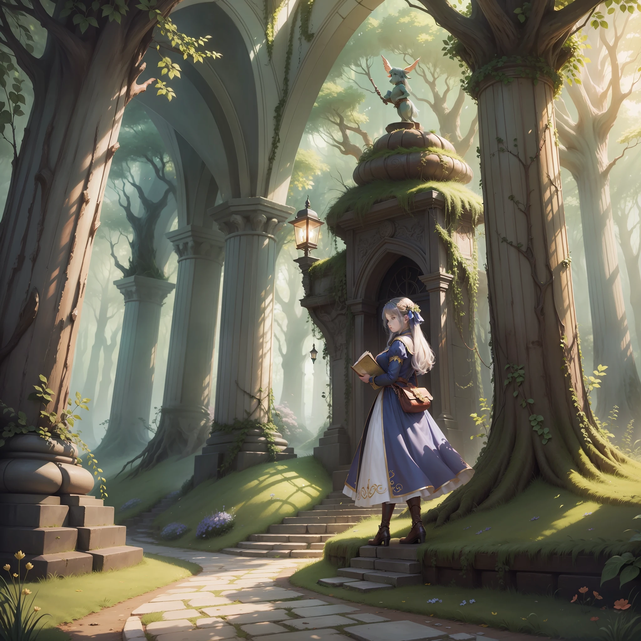 The magical world of a book with fairy-tale characters --auto --s2