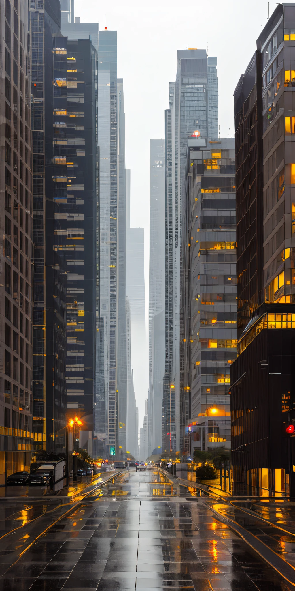 buildings, rainy weather rays