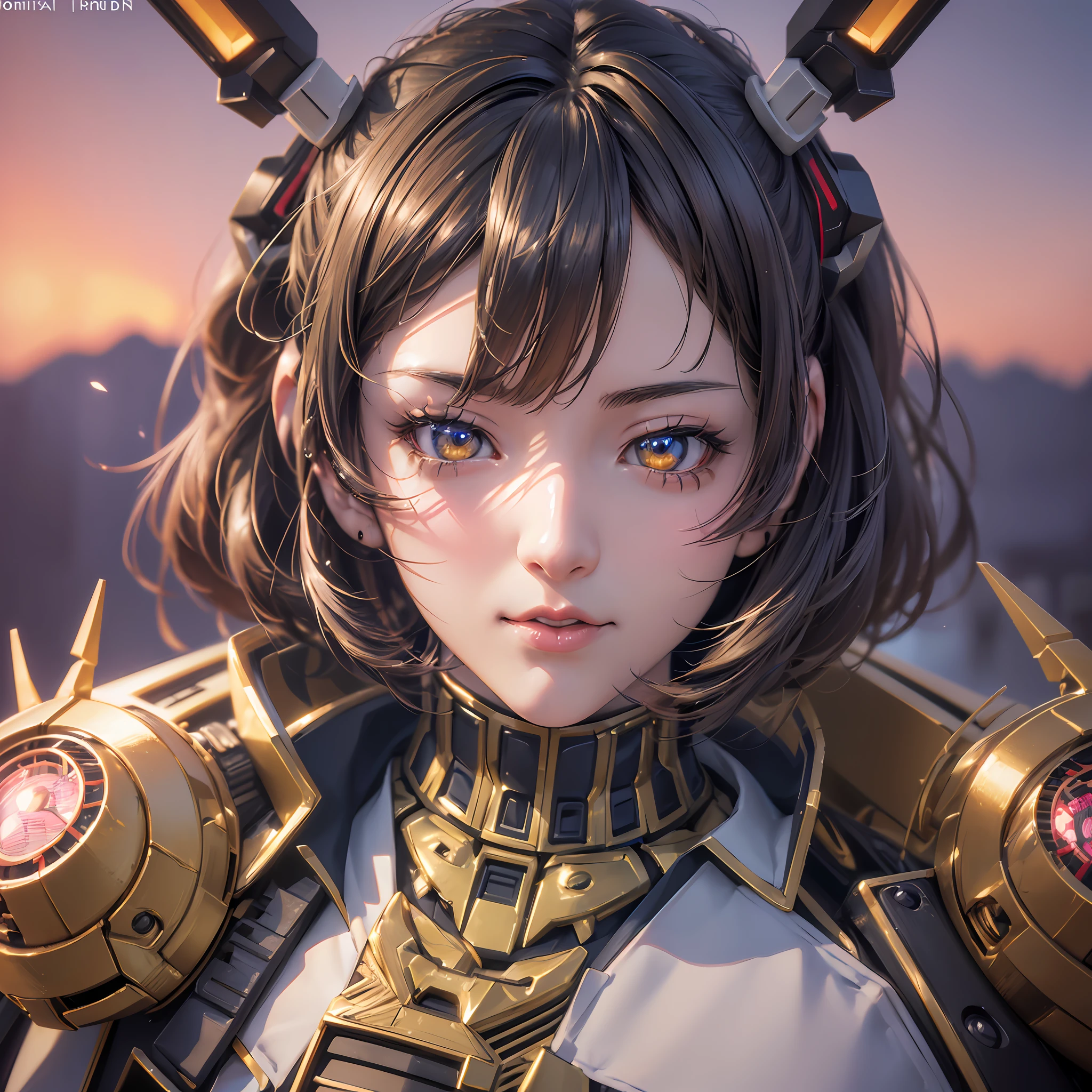 1 Gundam Girl, (((Ultra-realistic detail)), Japan person, portrait, global illumination, shadows, octane rendering, 8K, ultra-sharp, metal, intricate ornament details, very intricate details, realistic light, CGSoation trends, glowing eyes, facing the camera, neon details, mechanical limbs, mechanical vertebrae attached to the back, Mechanical neck attachment --auto --s2